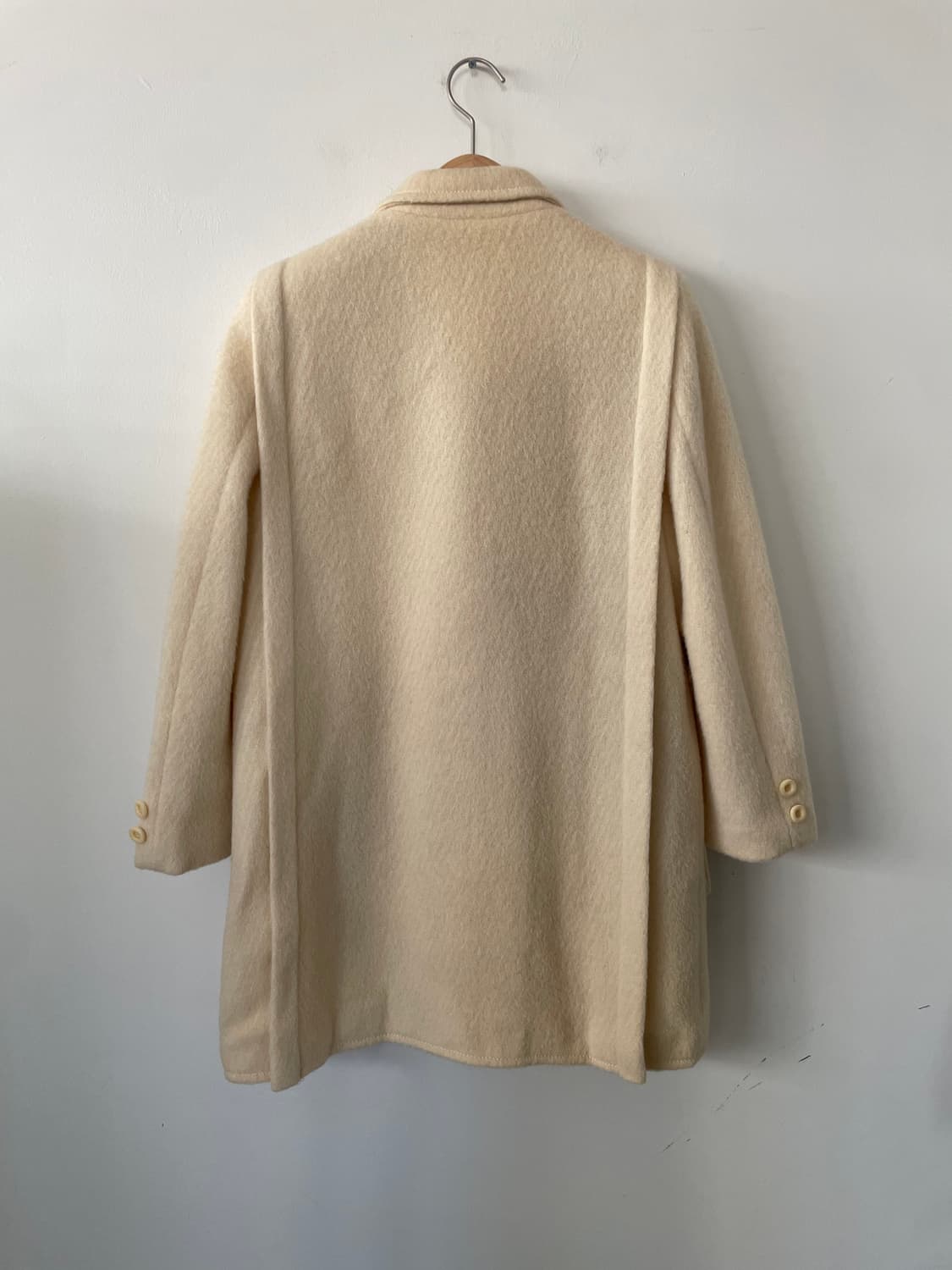 vintage cream double breasted half coat 상품이미지6