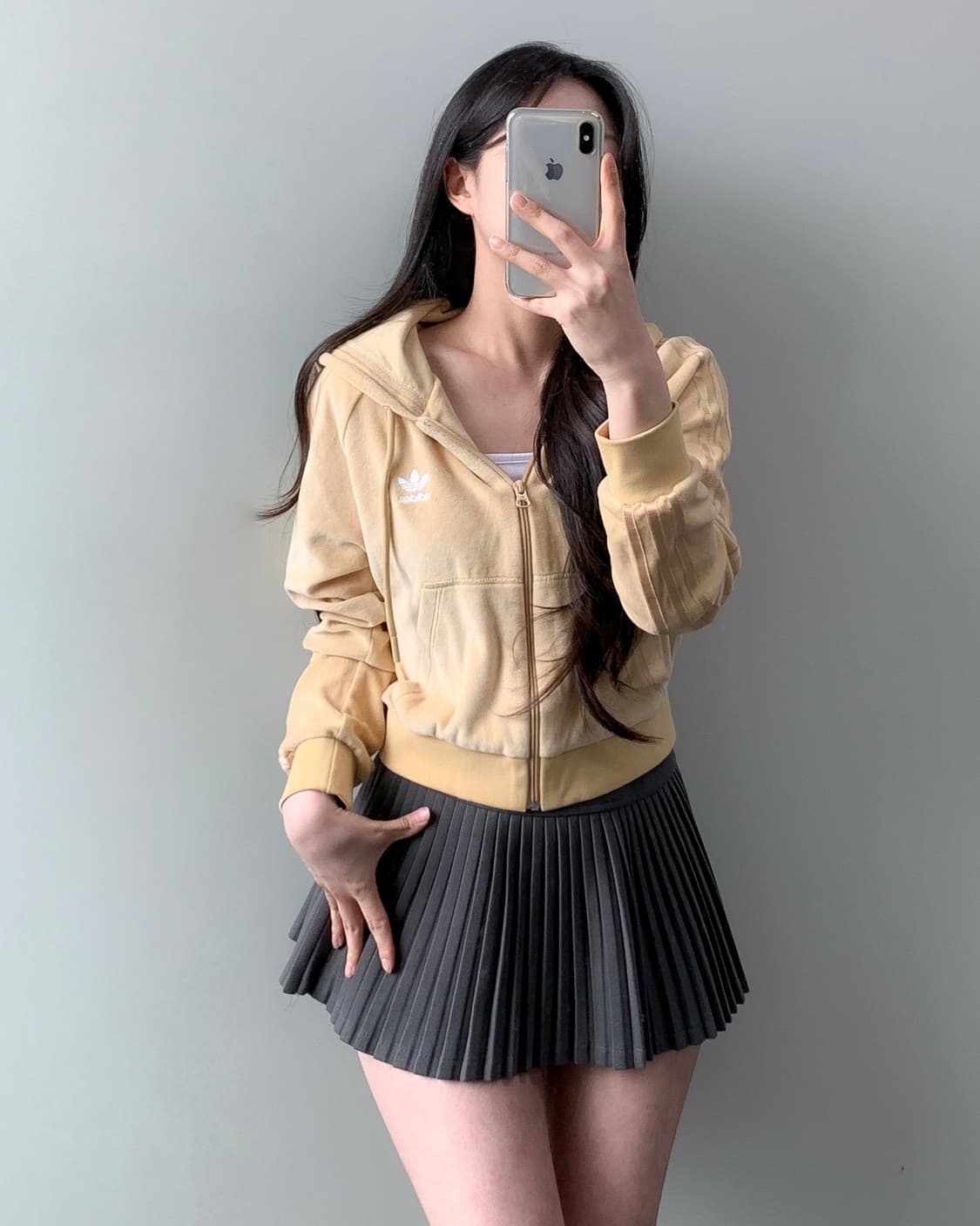 아디다스 벨벳 후드집업 상품이미지2