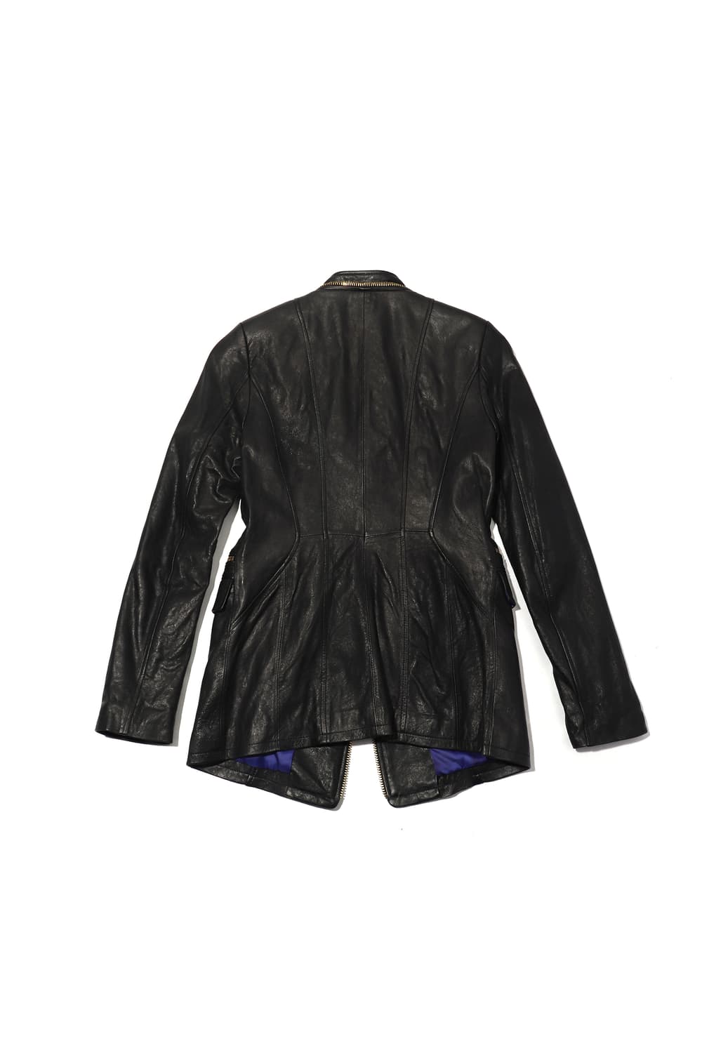 칼이석태 x 로보 골드 지퍼 램스킨 가죽재킷 women 55 상품이미지3