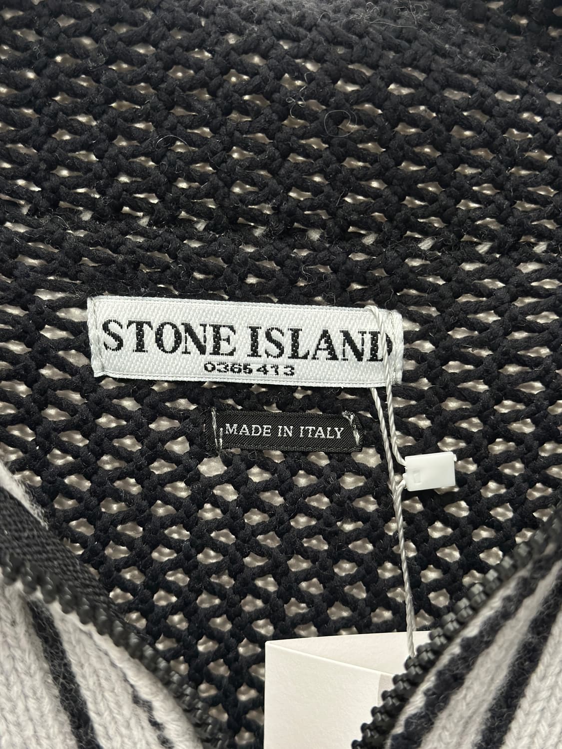 스톤아일랜드 04FW 네트 배색 울 니트집업  상품이미지6