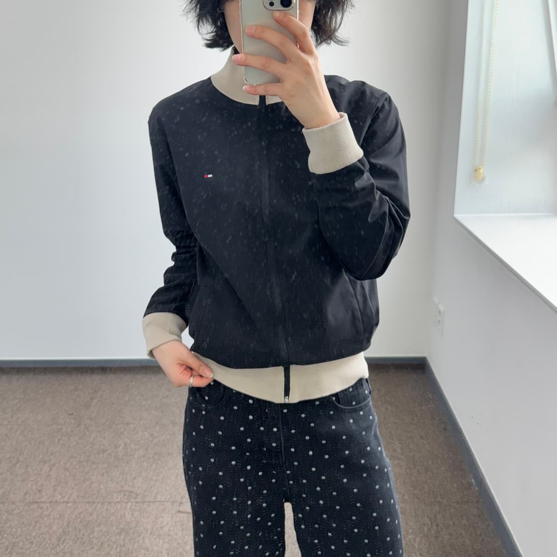 Tommy Hilfiger 타미힐피거 베이지 니트 리버시블 집업 상품이미지3