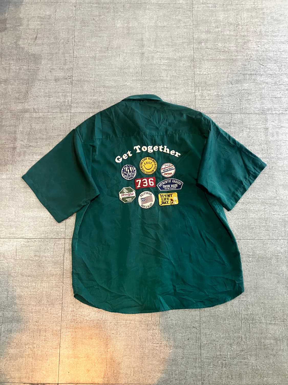 일본빈티지 Backnumber 올드스쿨스트릿 백로고 반팔셔츠 상품이미지2