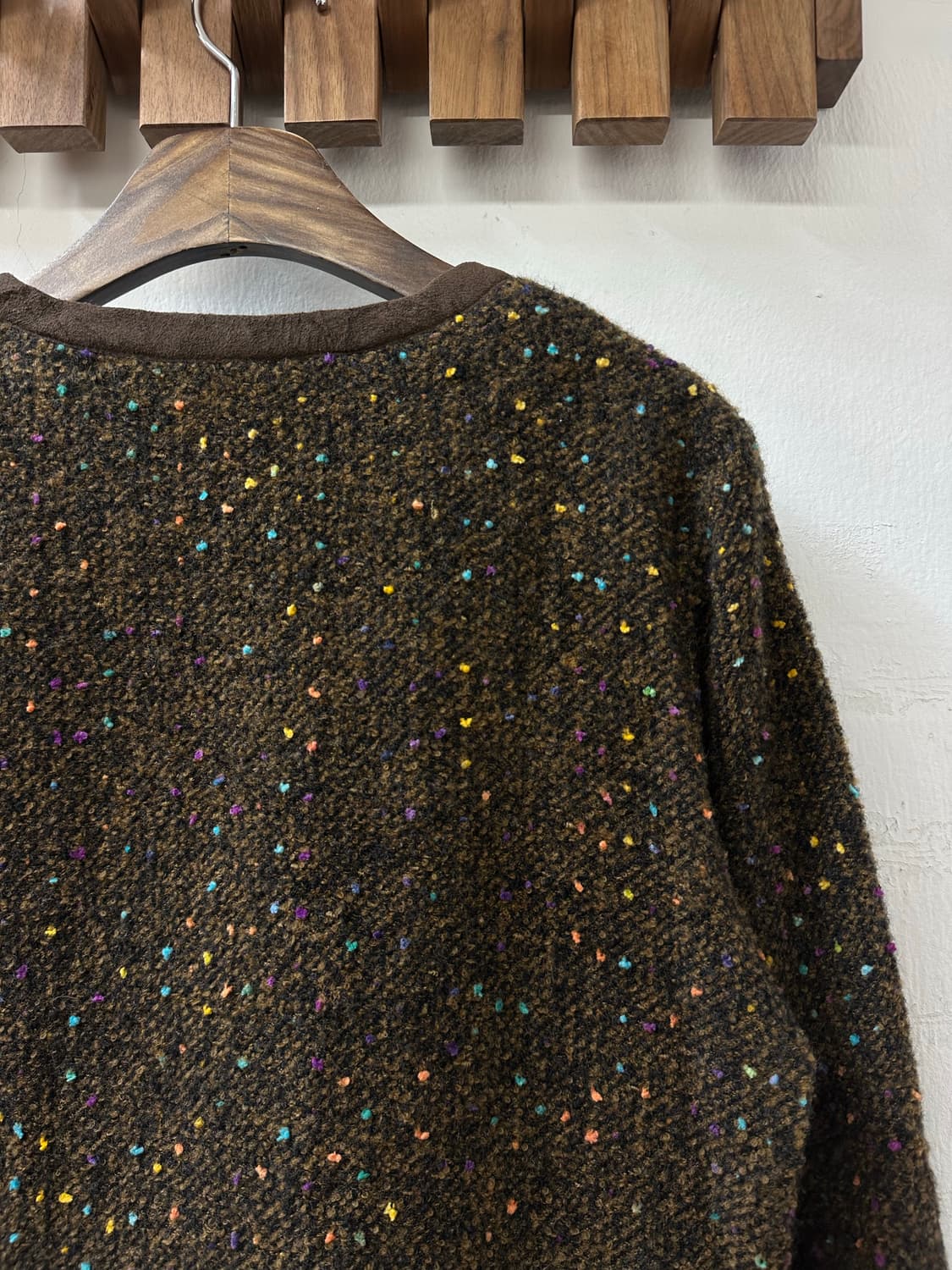 일본빈티지 ABRAHAM 보카시 울 네프 라운드 코트 자켓 상품이미지5