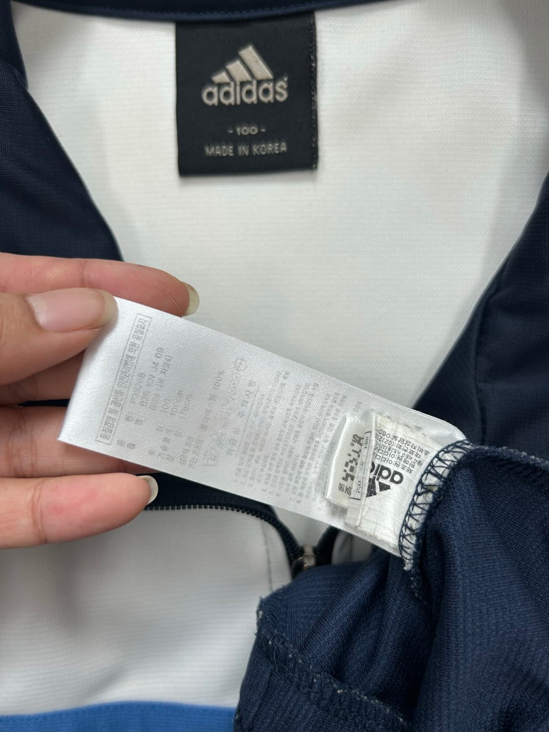 아디다스 올드스쿨 네이비 배색 트랙탑 져지 100 상품이미지6