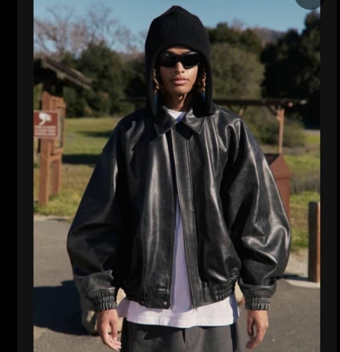 stu 오버핏 레더자켓 m 구합니다 상품이미지1