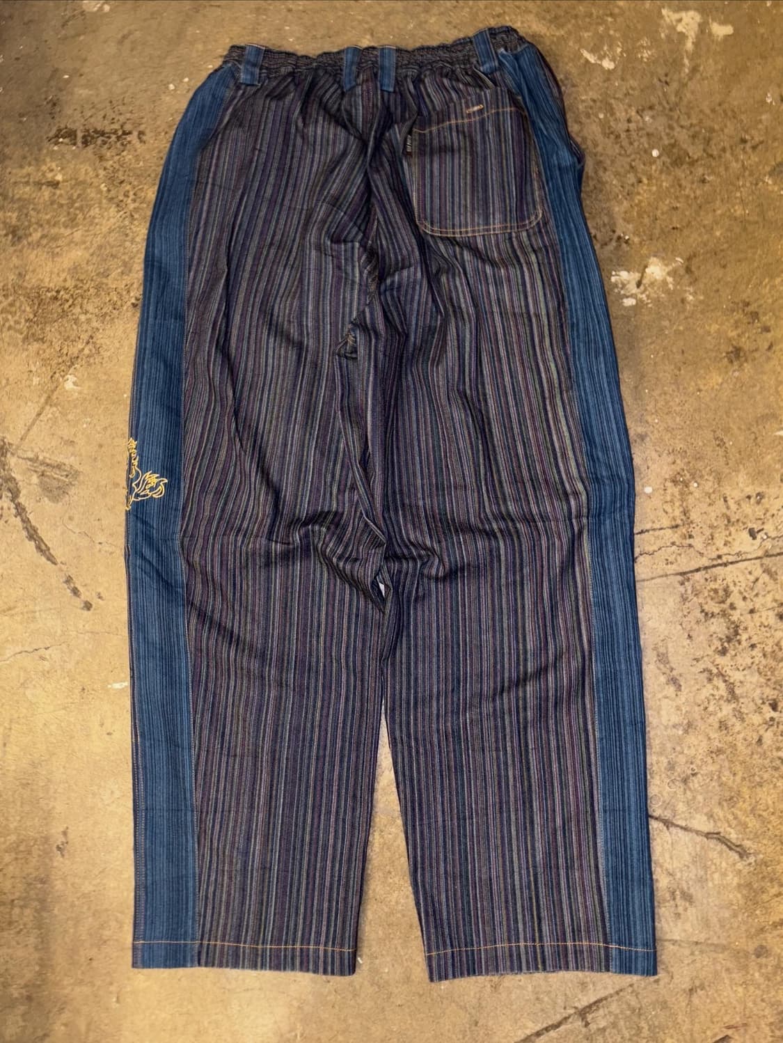 Hip-Hop Embroidery Stripe Denim Pants  상품이미지8