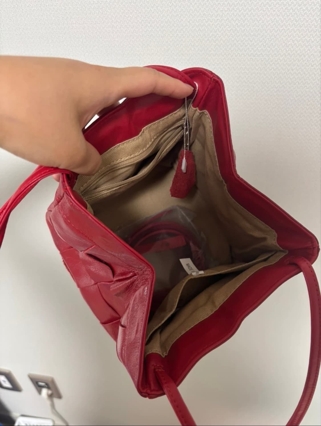 레드 소가죽 버킷백 상품이미지3