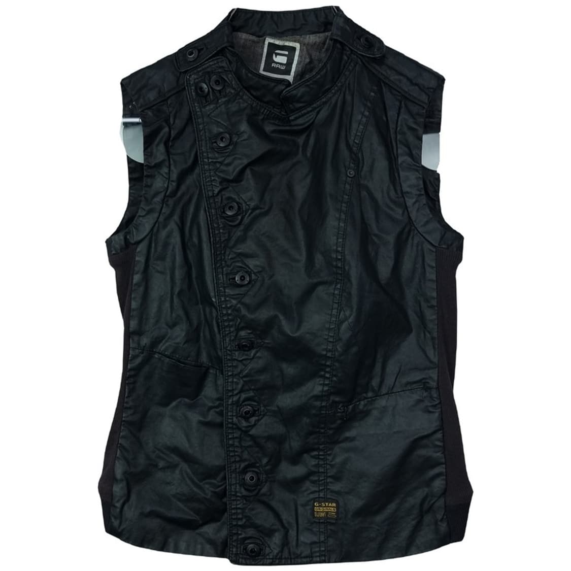 [지스타 로우] 빈티지 펑크 사선 코팅 바이커 라이더 배스트 M17098 상품이미지2