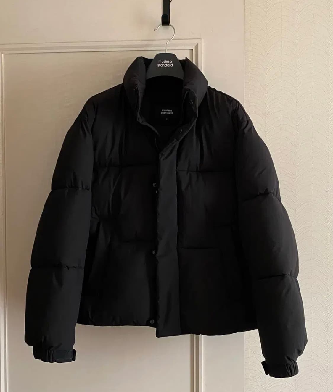 무신사 스탠다드 데일리 푸퍼 숏 패딩 재킷 블랙 L 상품이미지3