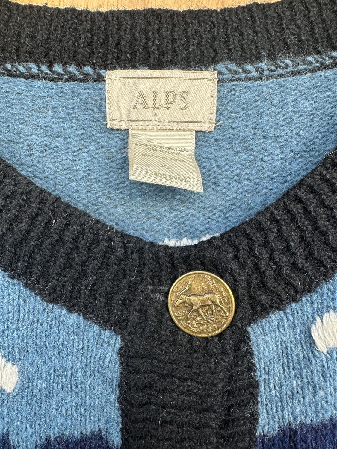 무스(Moose) 패턴 램스울 가디건 상품이미지4