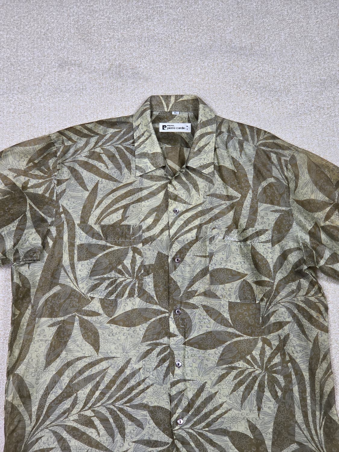 [피에르 가르뎅] 트로피컬 리프 패턴 반팔 셔츠 | S00119 상품이미지2