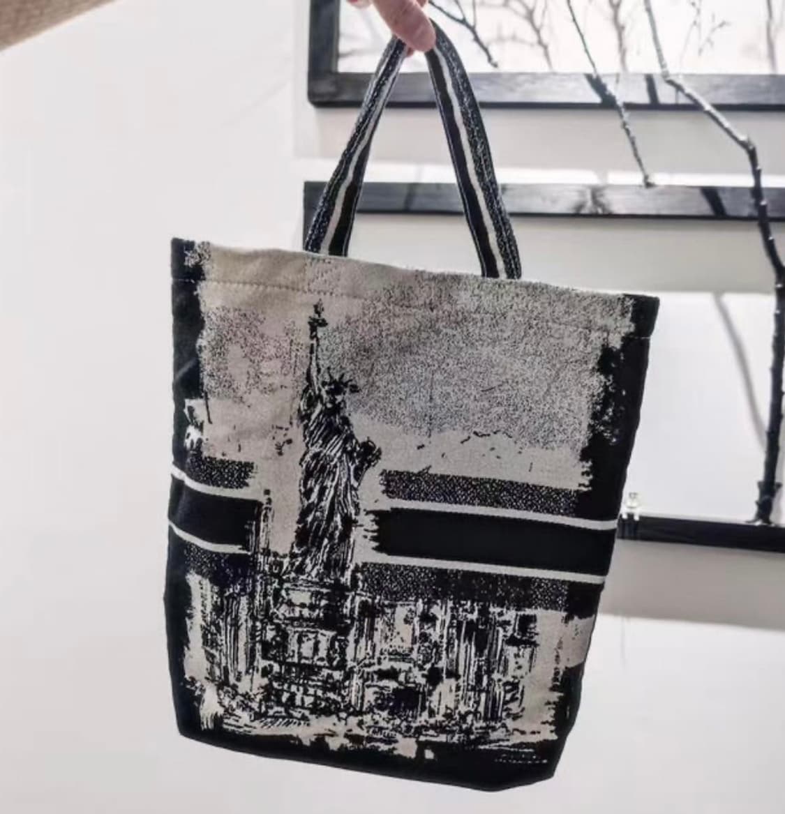 디올 에펠탑 캔버스 토트백  상품이미지3