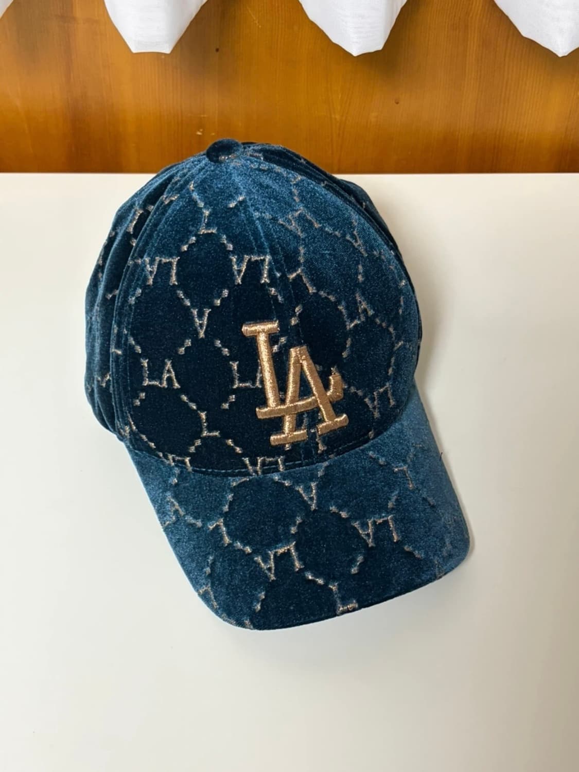 Mlb 다이아 모노그램 벨벳 볼캡  상품이미지1