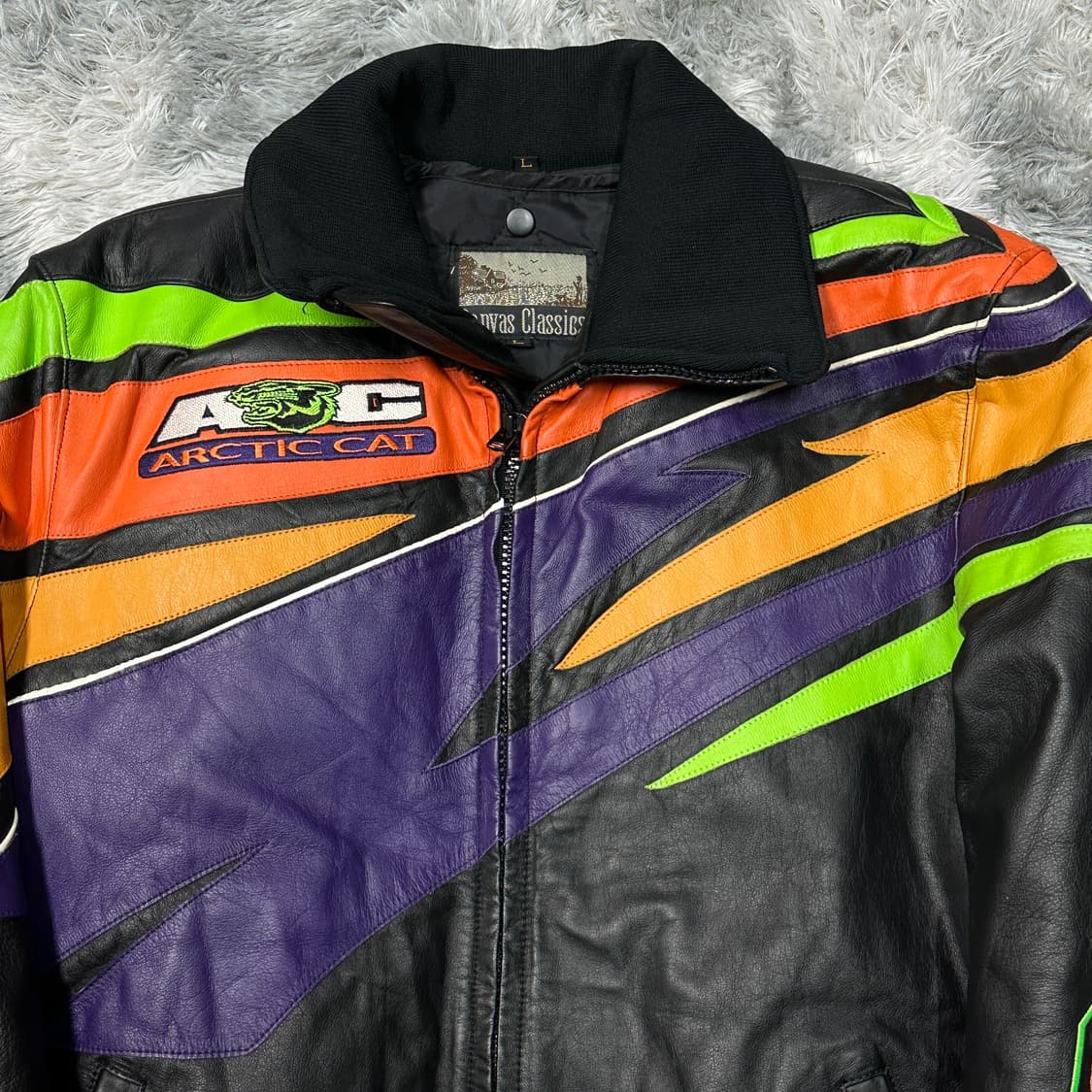 빈티지 아크틱캣 레이싱 가죽자켓 L 상품이미지2