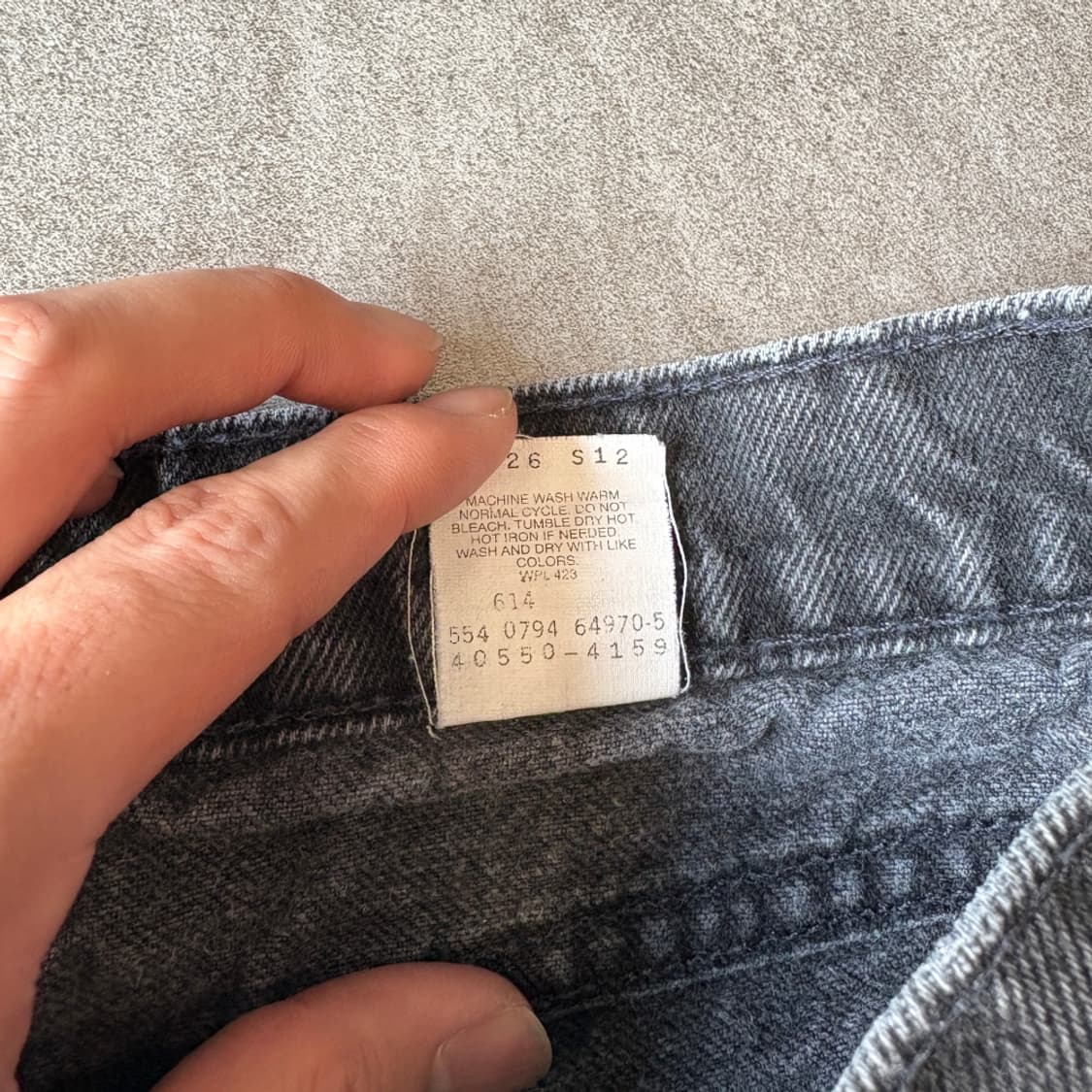 94년 미국 생산 리바이스 550데님 오렌지탭 블랙 팬츠 상품이미지5