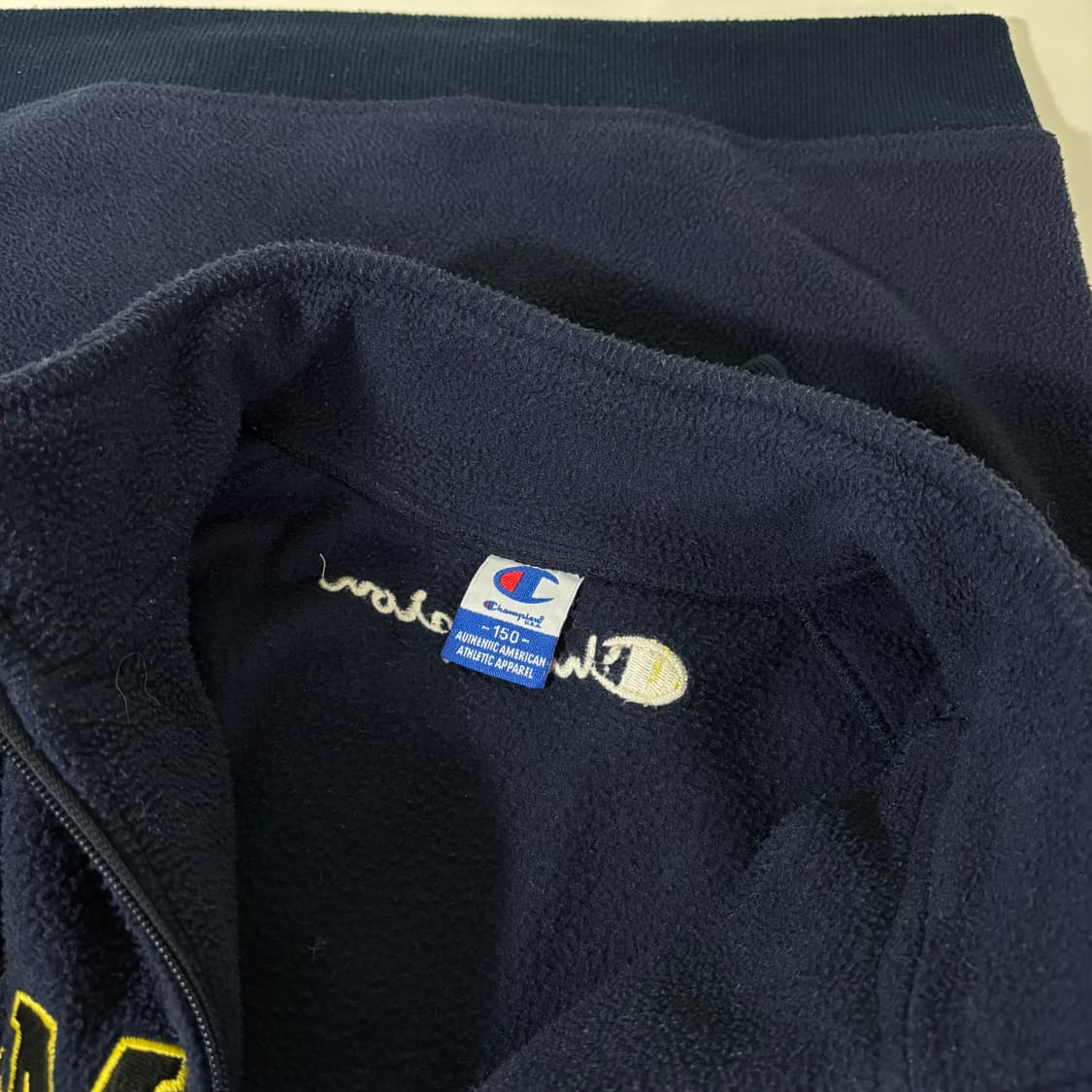 우먼S-M 챔피온 재팬 네이비 빅로고 후리스자켓 상품이미지4