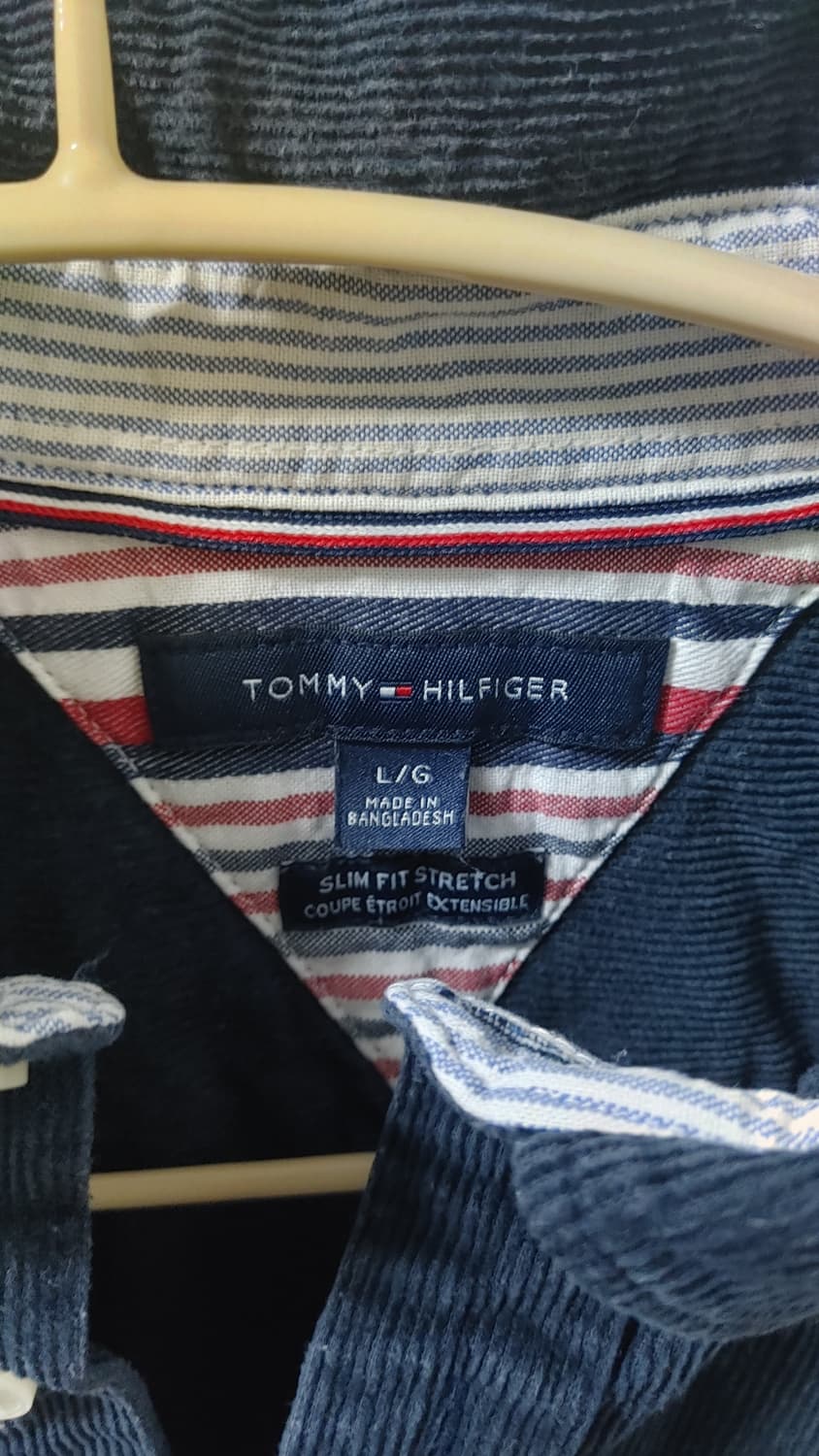 타미힐피거 코듀로이 셔츠 네이비 L 상품이미지3