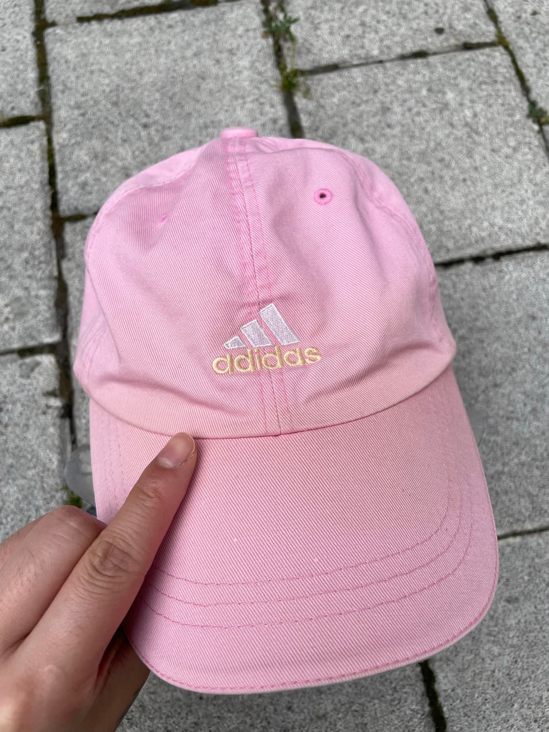 00s Adidas 아디다스 자수로고 딸기우유 볼캡 상품이미지2