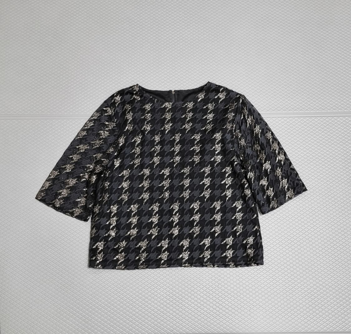 반팔 패턴 블라우스 상품이미지1