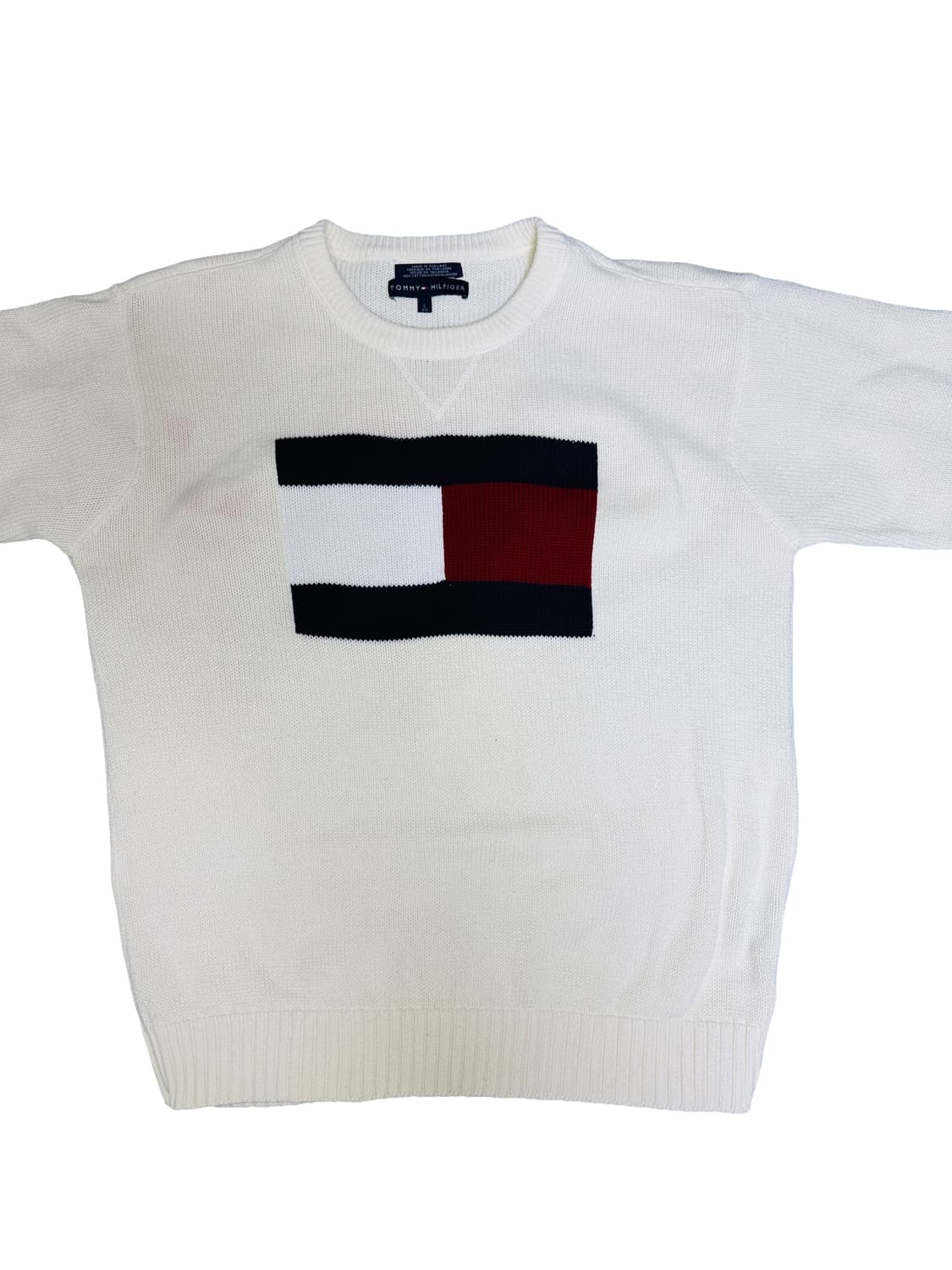 빈티지 타미힐피거 tommy hilfiger 빅로고 크루넥 니트 L 상품이미지2