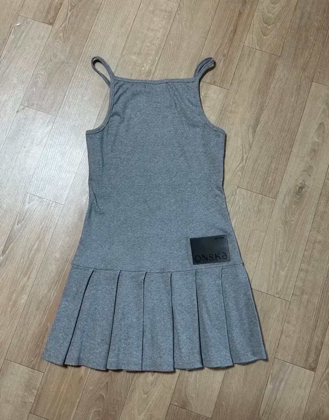Onska pleats mini one-piece(grey) 상품이미지4