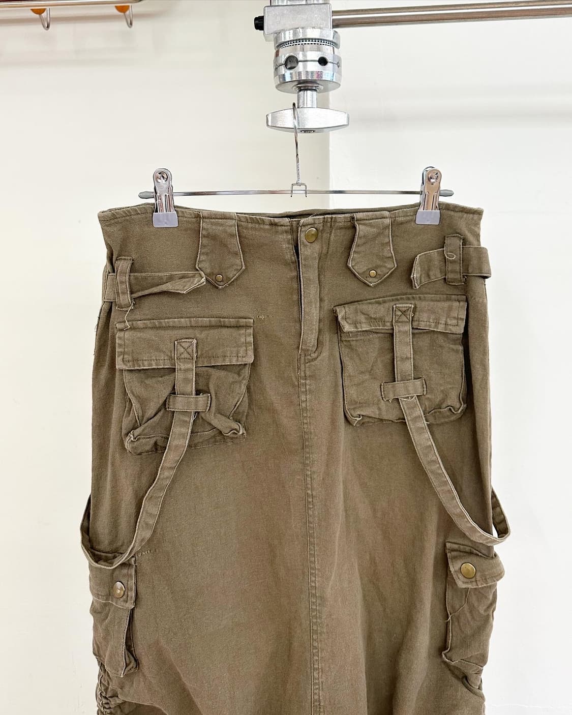 vtg 카키 카고 미디 스커트  상품이미지2