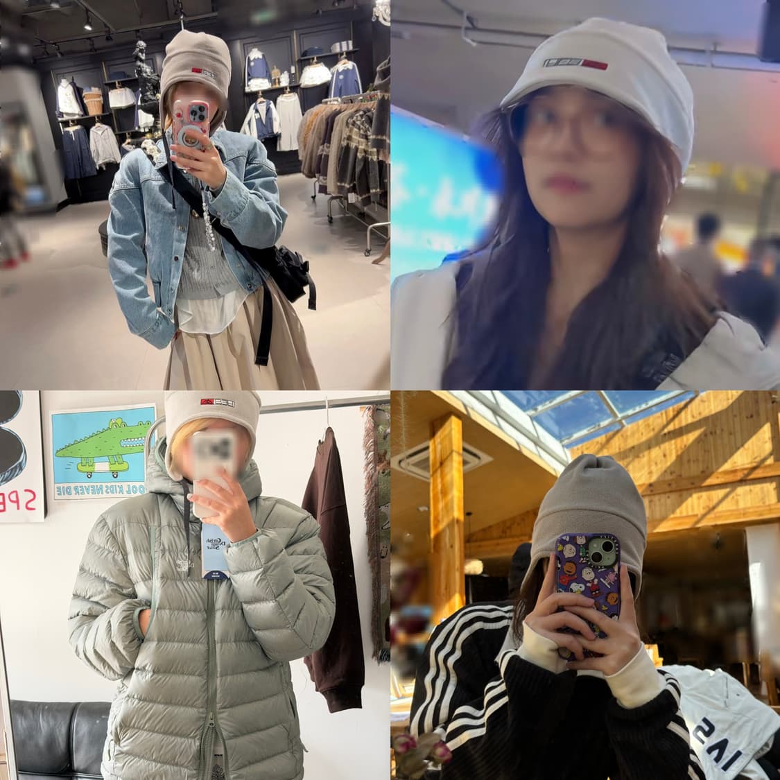 라이트그레이 예스아이씨 이어플랩 제니 비니  상품이미지3