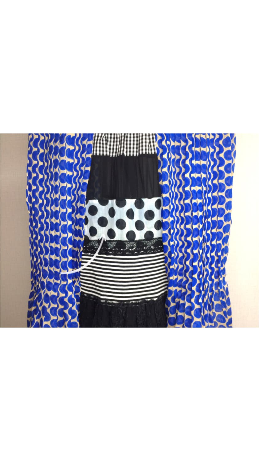 스나오 쿠와하라 블루 도트 땡땡이 쉬폰 스커트 상품이미지2