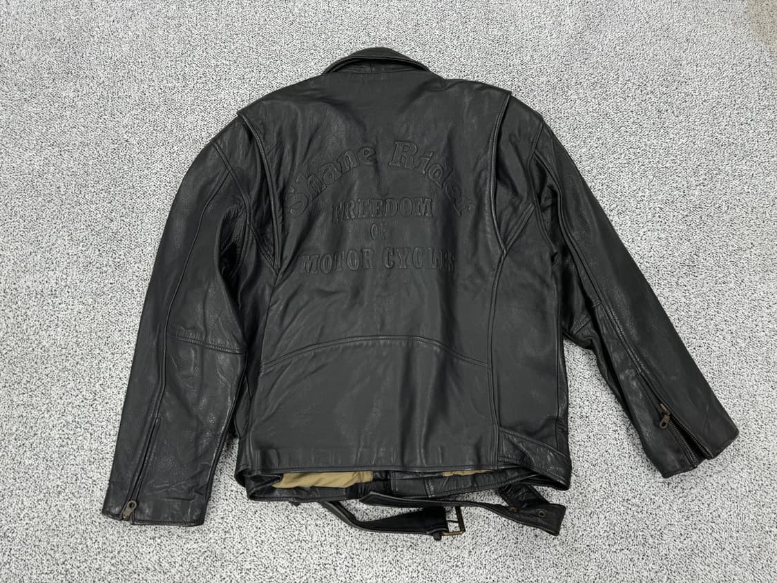 Shane 90s 카우레더 라이더자켓 상품이미지2