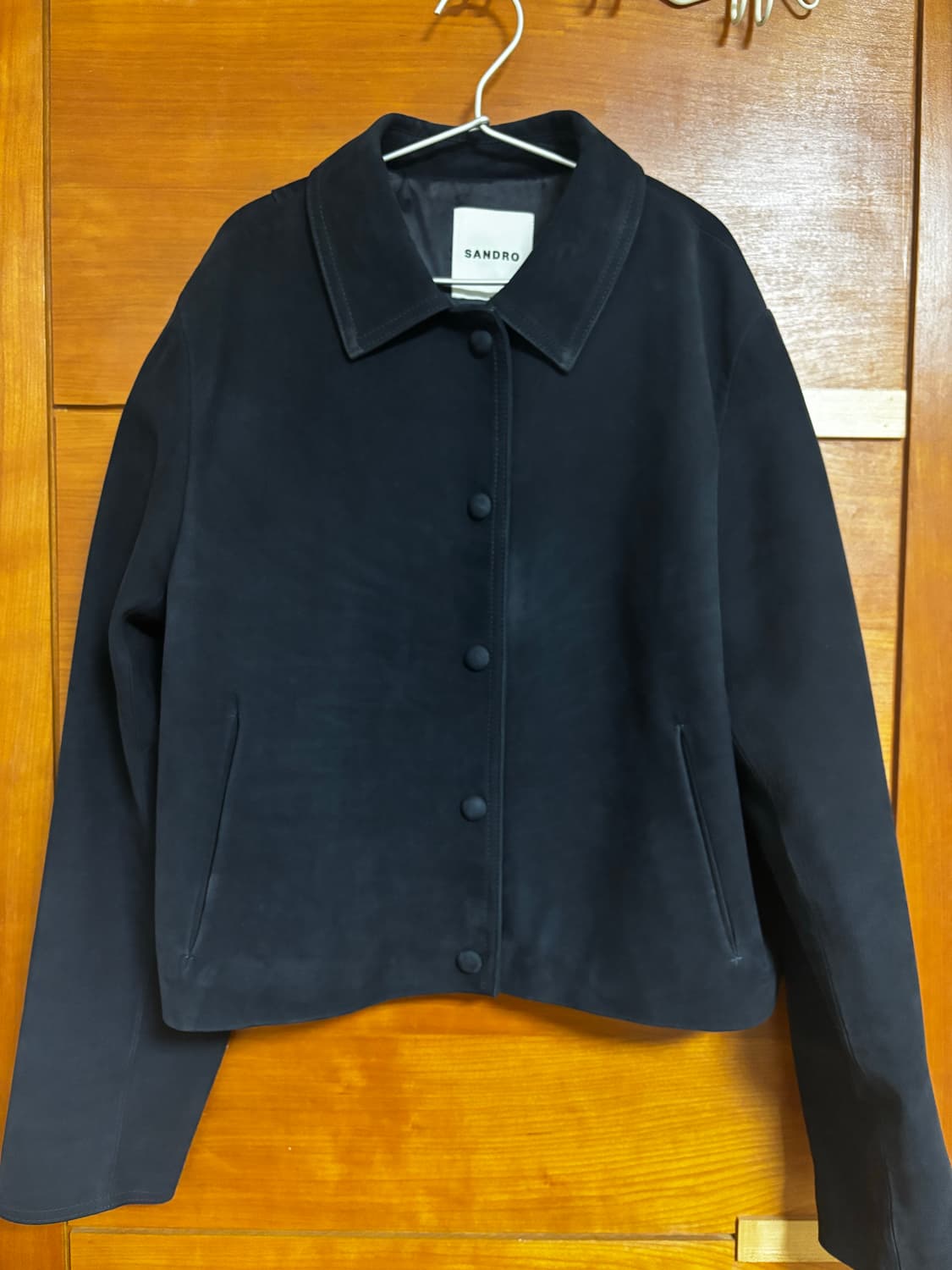 산드로 양가죽 네이비 스웨이드 sandro 상품이미지1
