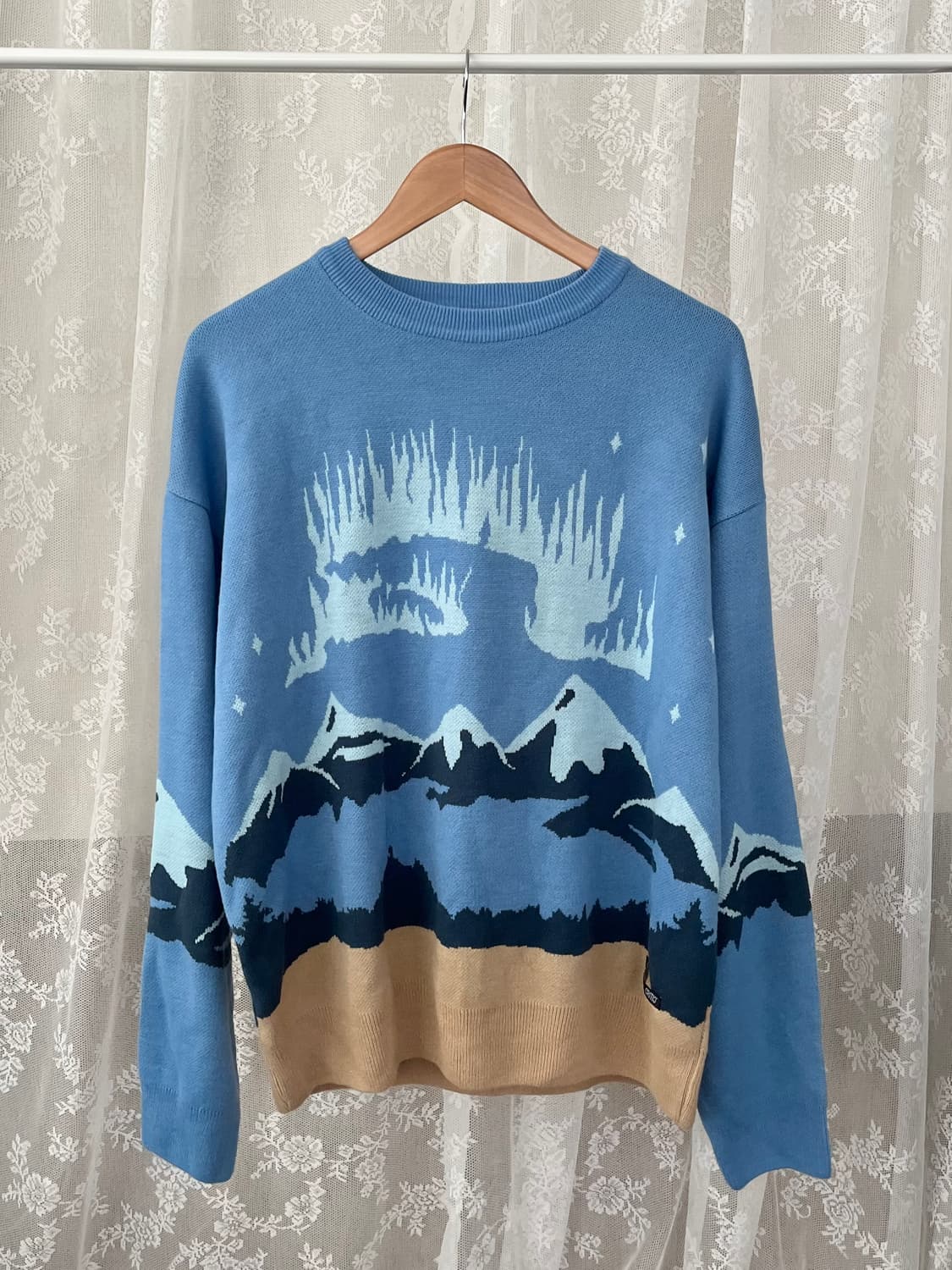 L) 크리틱 오로라 오버핏 니트 블루 상품이미지1