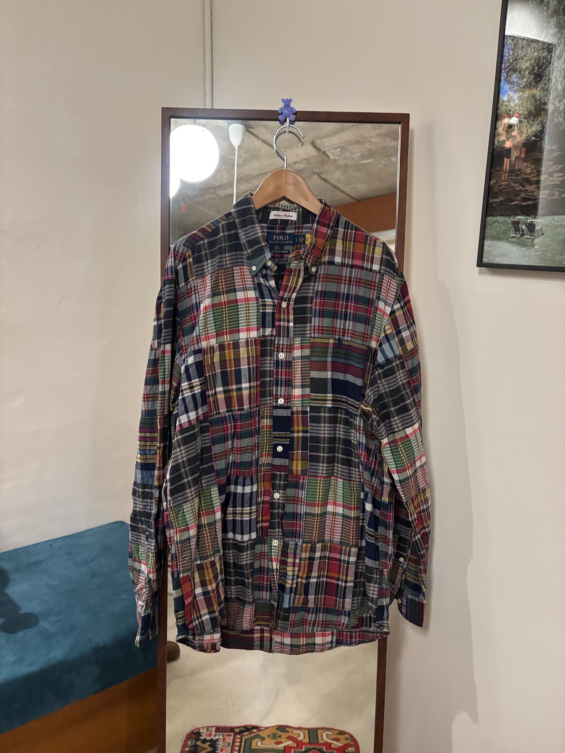 폴로 랄프로렌 패치워크 체크 셔츠 상품이미지2
