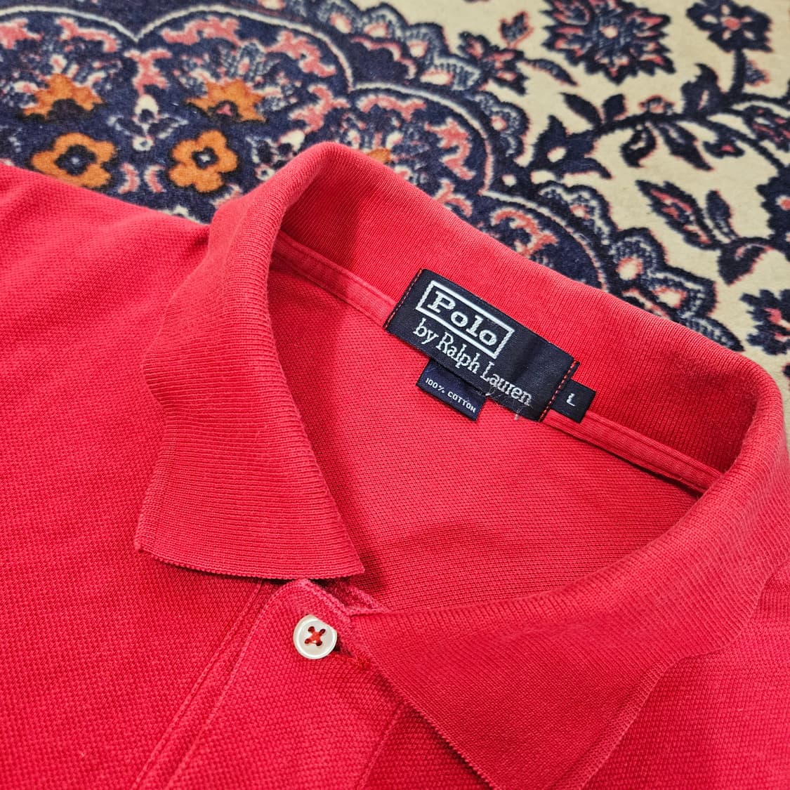 폴로랄프로렌 빈티지 골든자수 루즈핏 반팔 카라티 L size 상품이미지4