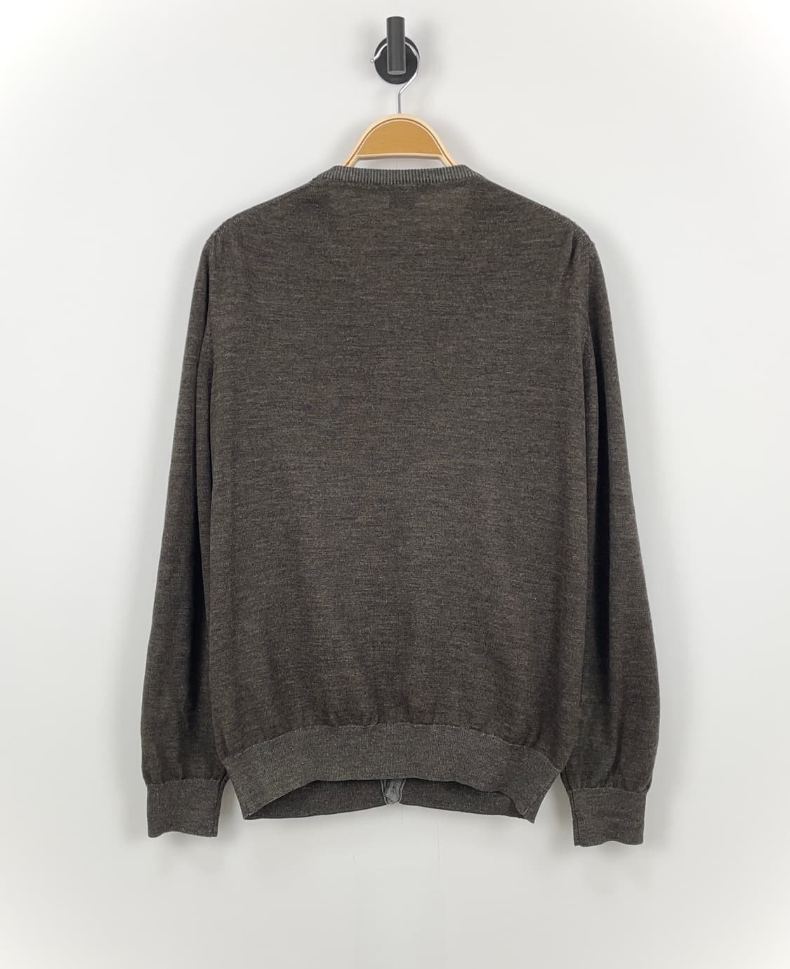 아이그너 브라운 버진울 100% 클래식 가디건 상품이미지2