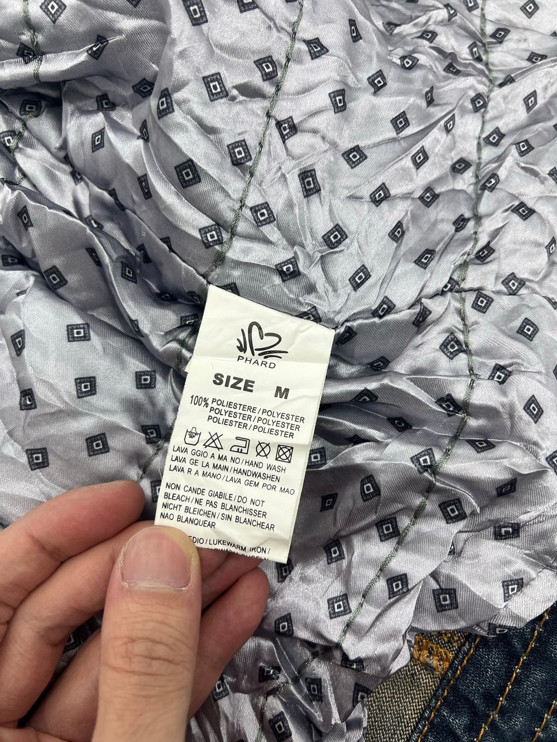 빈티지 버튼 커브드 디테일 데님 자켓 상품이미지5