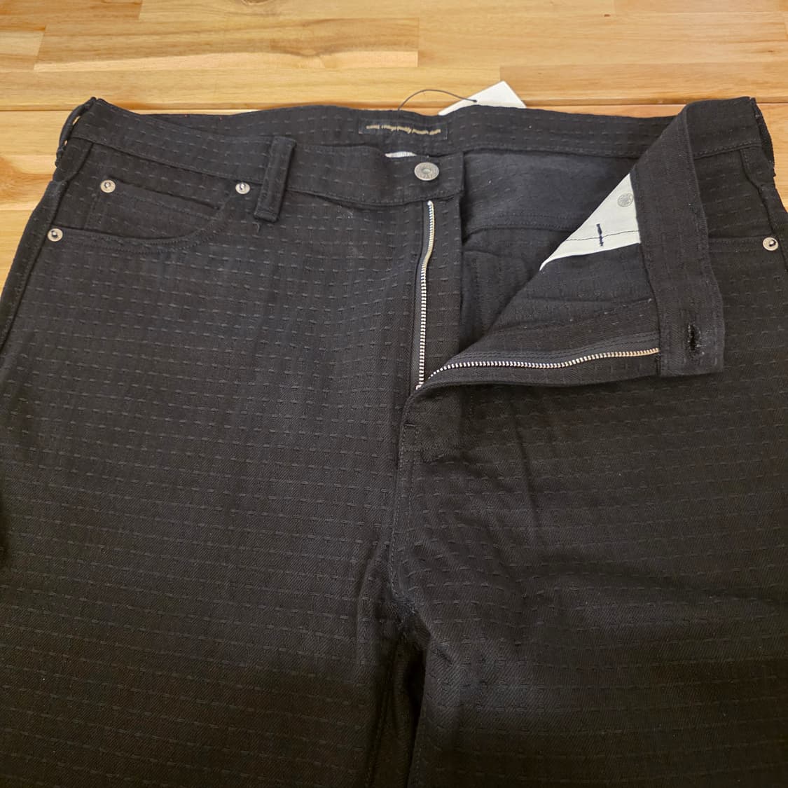 뤠쓰 X 느린양반 사시코 블랙진 논워시 36사이즈 새제품 상품이미지5