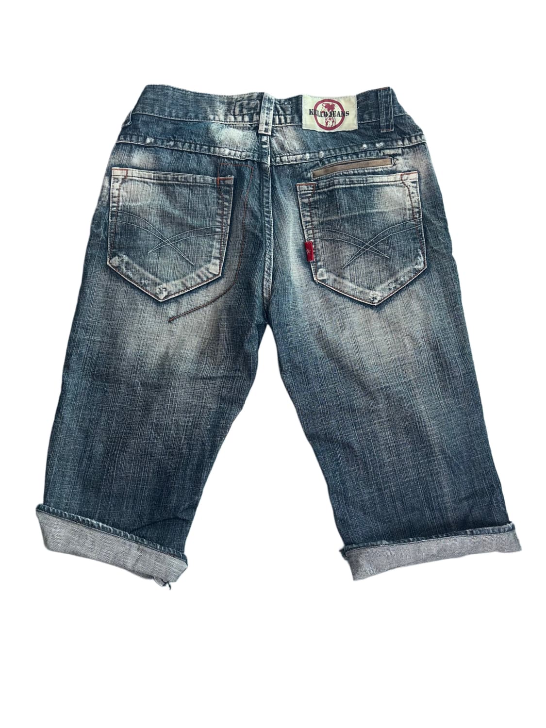 Y2K 크랙 워싱 데님팬츠 상품이미지4