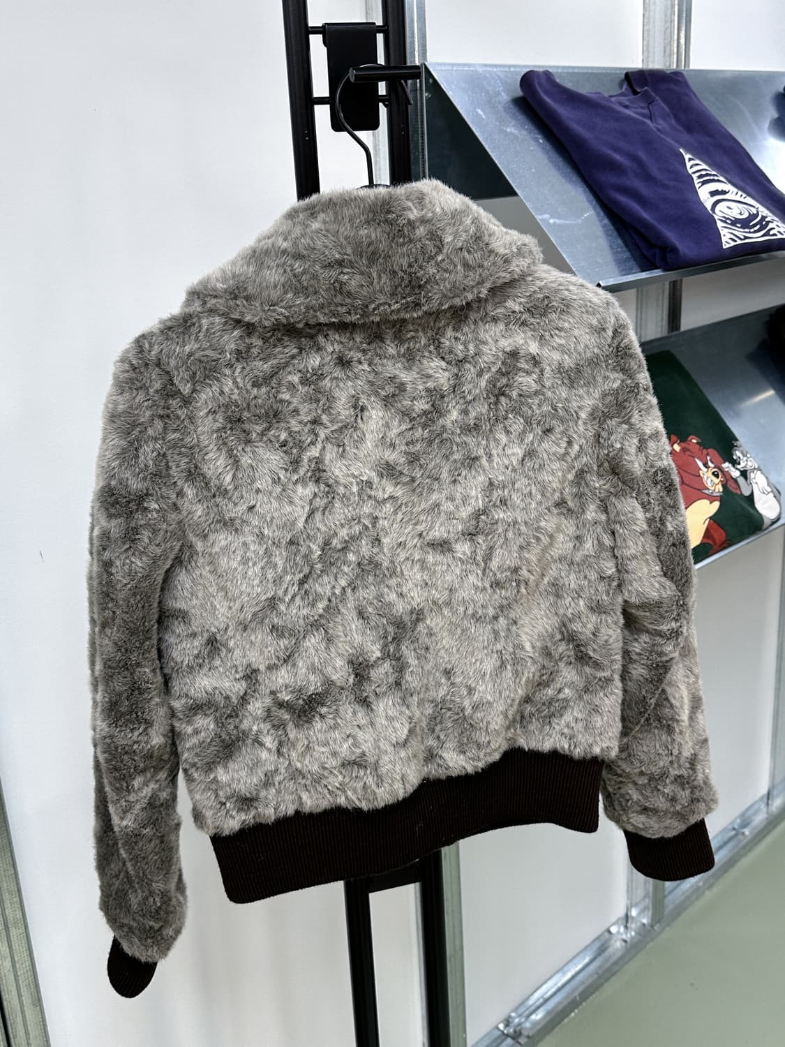 ash brown fur zip collar jacket 상품이미지7