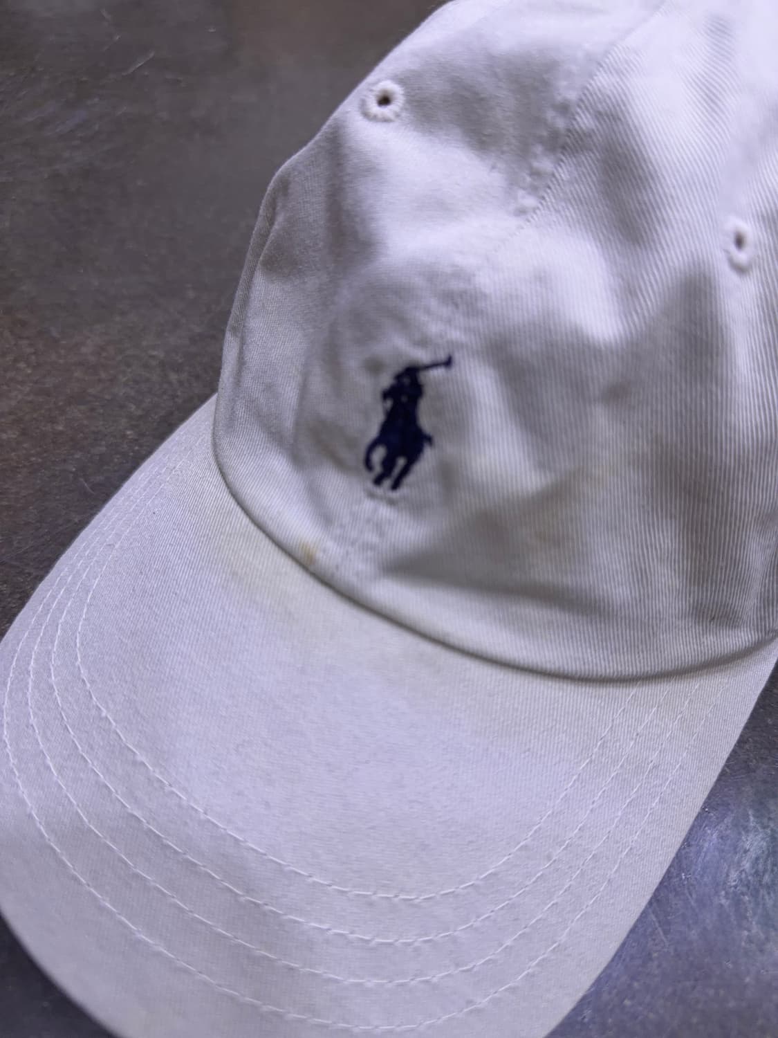 폴로 랄프로렌 포니 자수 아이보리 베이지 볼캡 상품이미지3