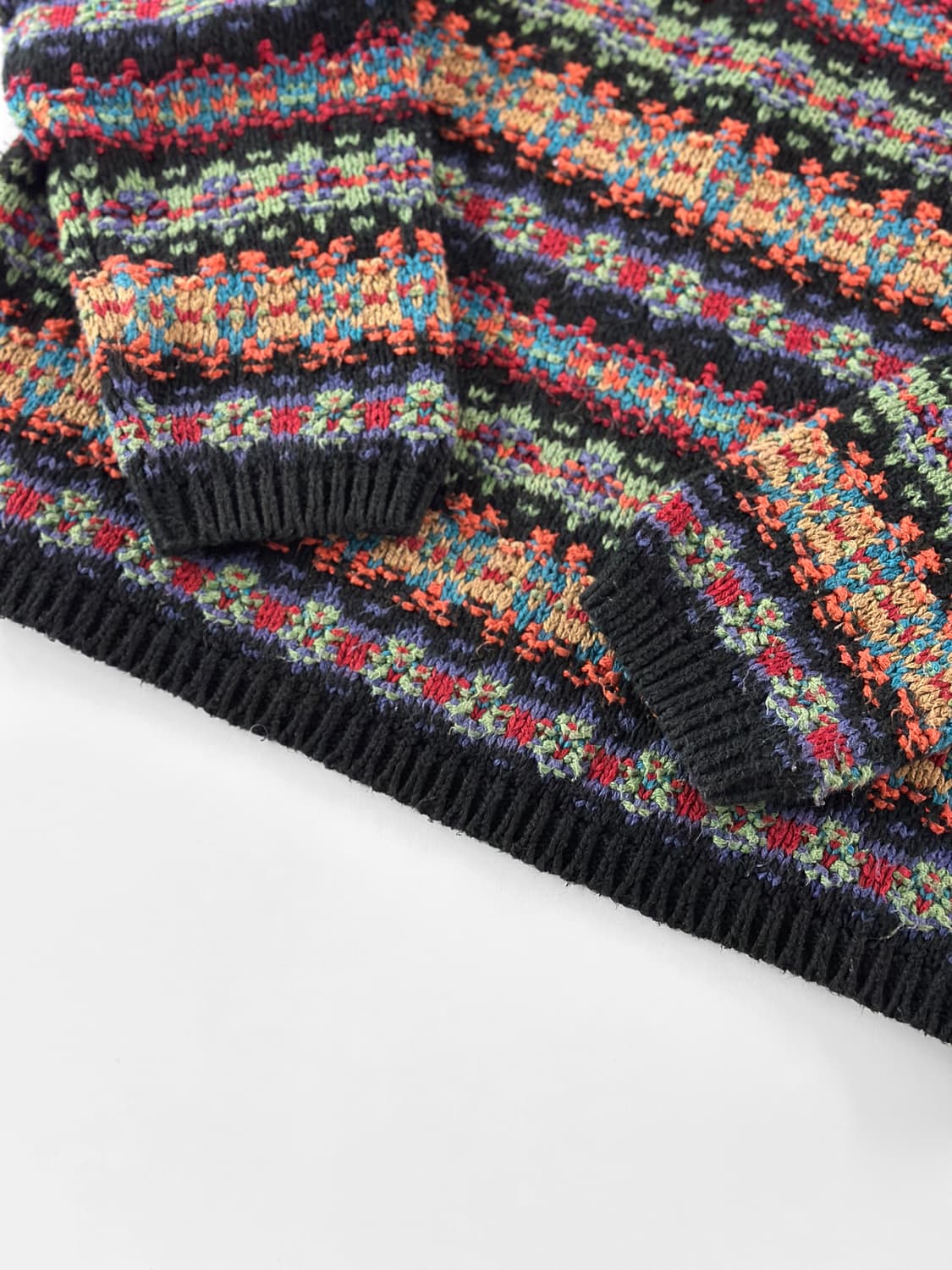 80s 빈티지 엘엘빈 페어 아일 코튼 스웨터 상품이미지9