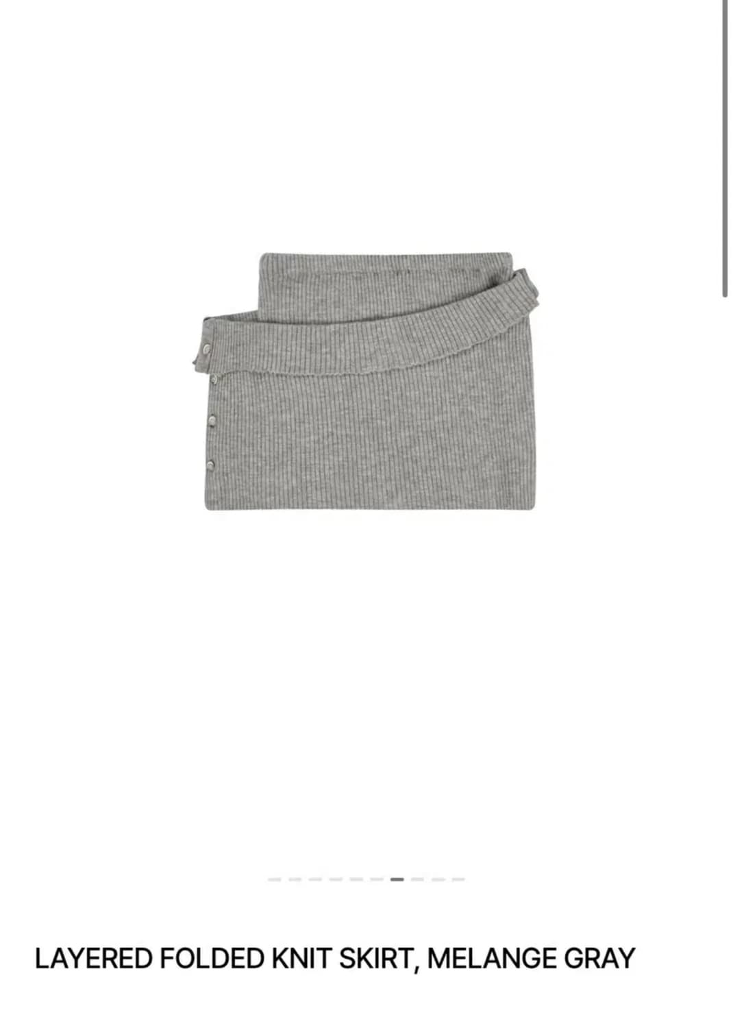 보헤미안서울 레이어드 폴디드 니트 미니 스커트 멜란지 그레이 보헴서 상품이미지2