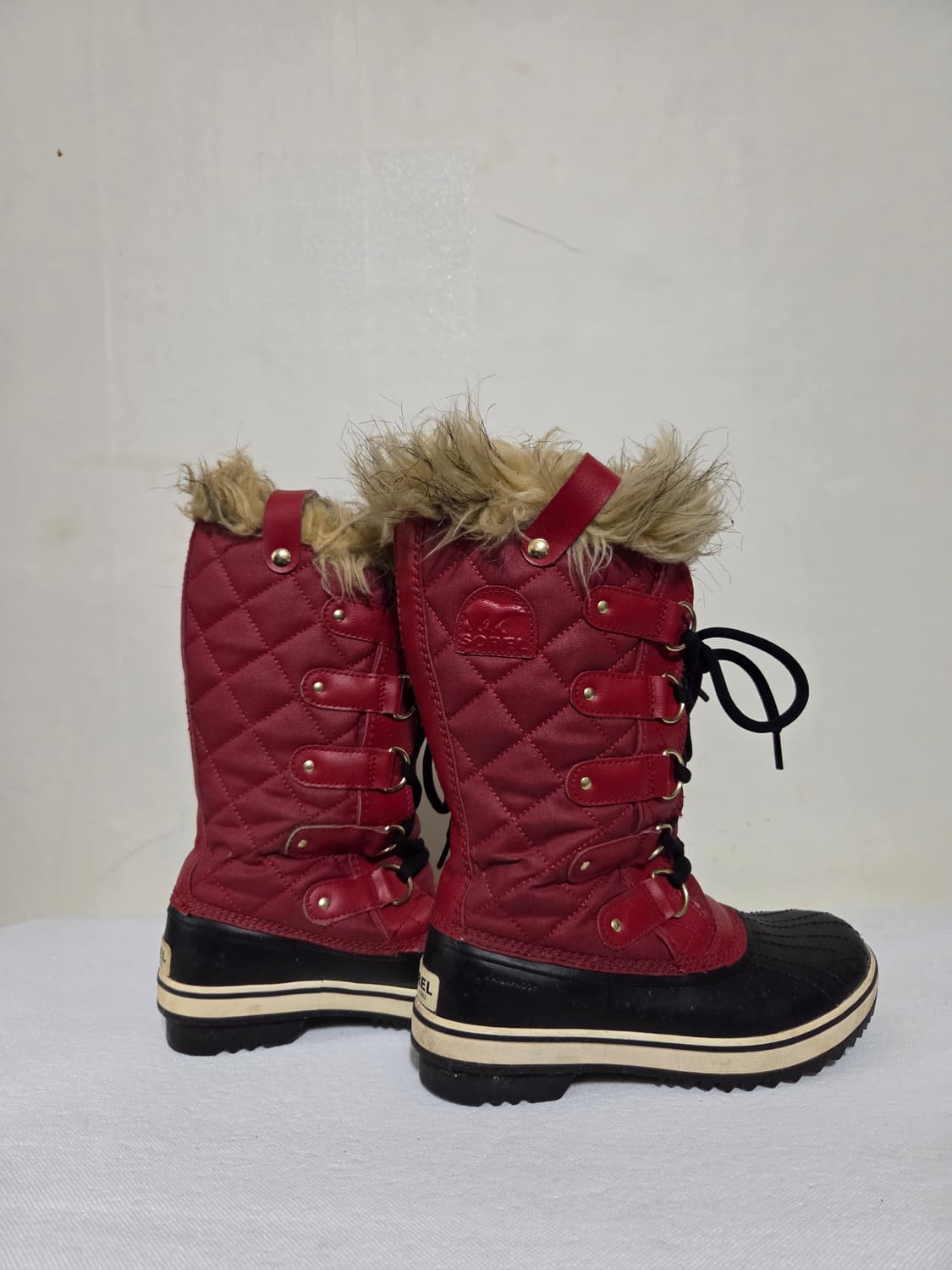 소렐 여성 퀼팅 부츠 레드 230mm 상품이미지2