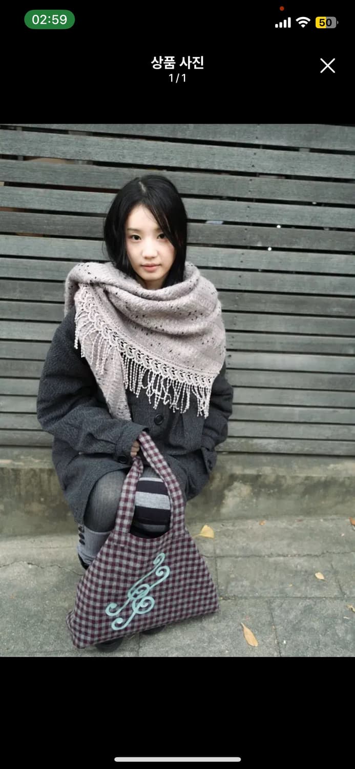 인앤양인하모니 케이프 머플러 스카프 라이트 퍼플 상품이미지1