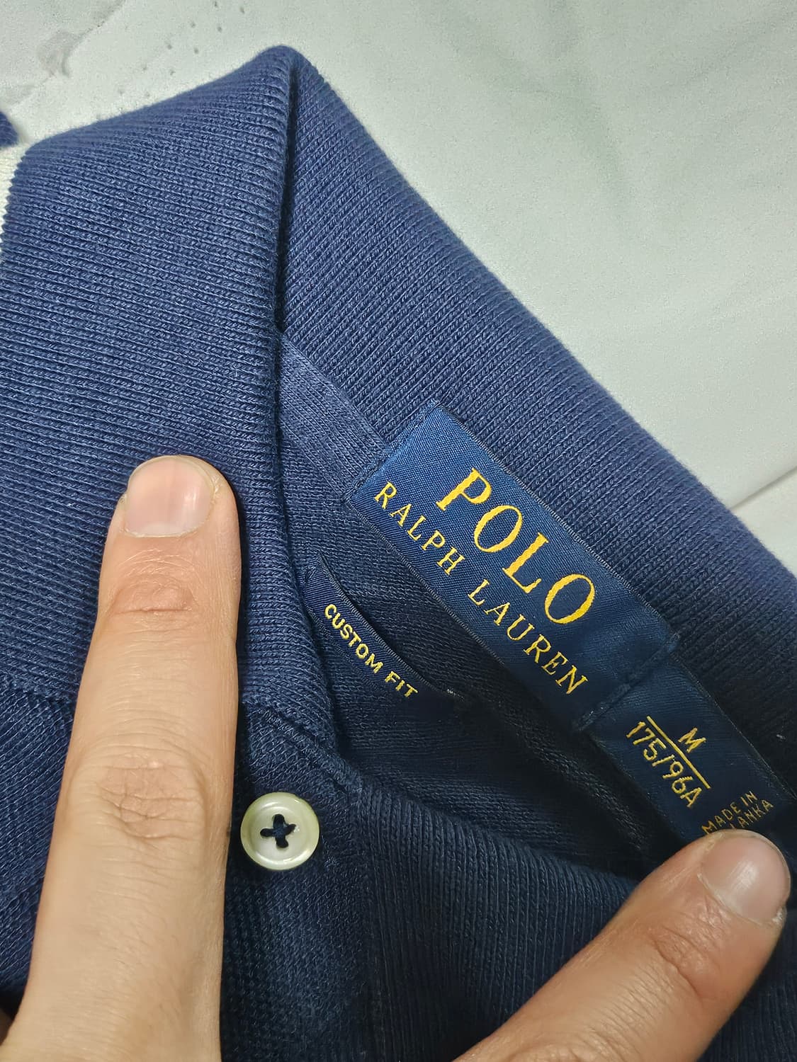 폴로랄프로렌 빅포니 핀터깔 대장급 카라티 카라티셔츠 네이비 M 상품이미지4