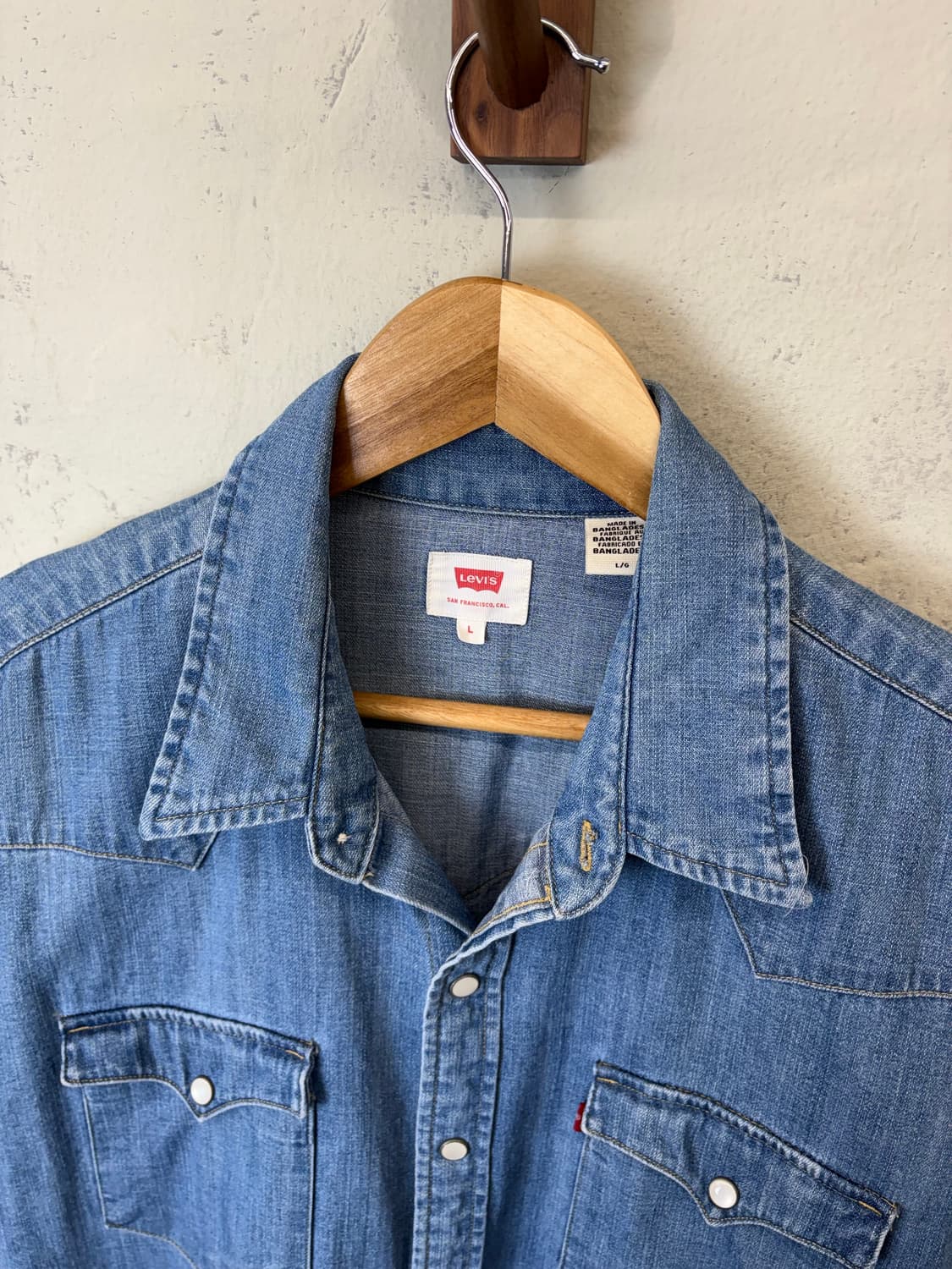 리바이스 빈티지 웨스턴 버튼 데님 셔츠 상품이미지5