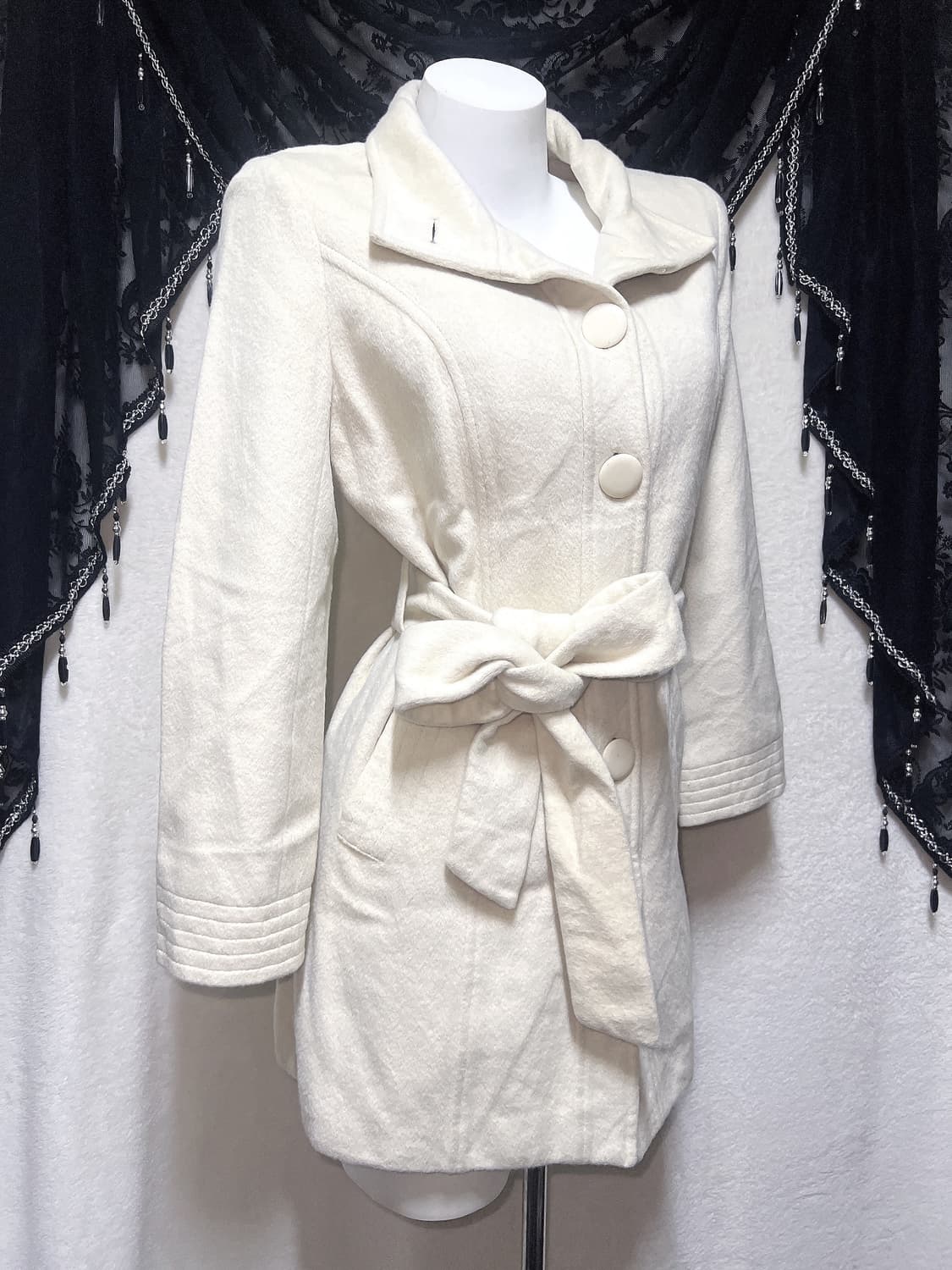 로맨틱갸루 로걀 라떼 달천 아이보리 모직코트 자켓 리즈리사깔 삿포로 핀터 상품이미지2