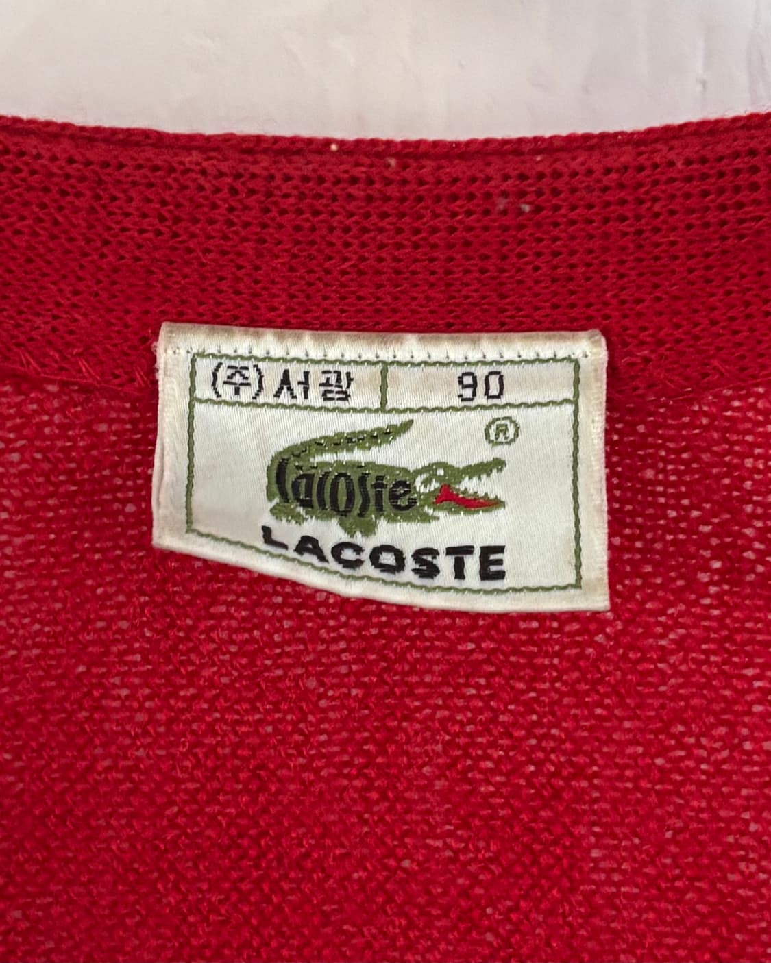 Lacoste 라코스테 레드컬러 브이넥 울 가디건 상품이미지7