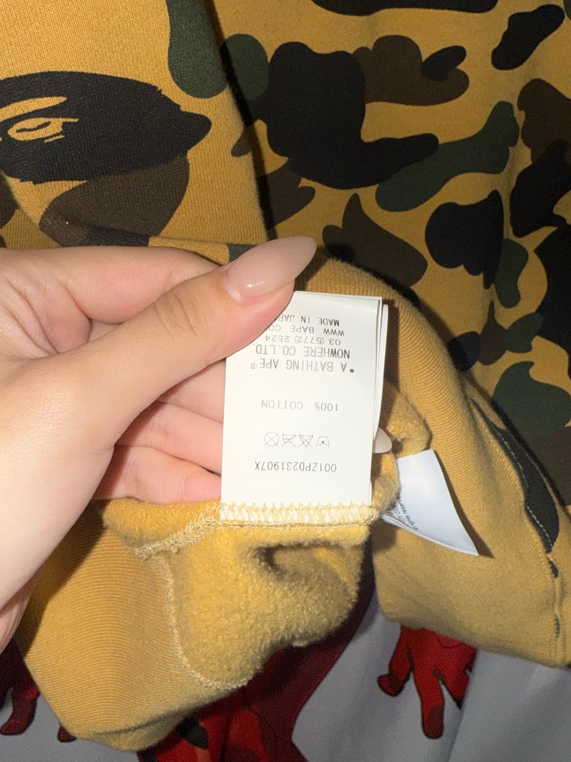 베이프 베어브릭 콜라보 황계 샤크 후드집업 L 상품이미지7