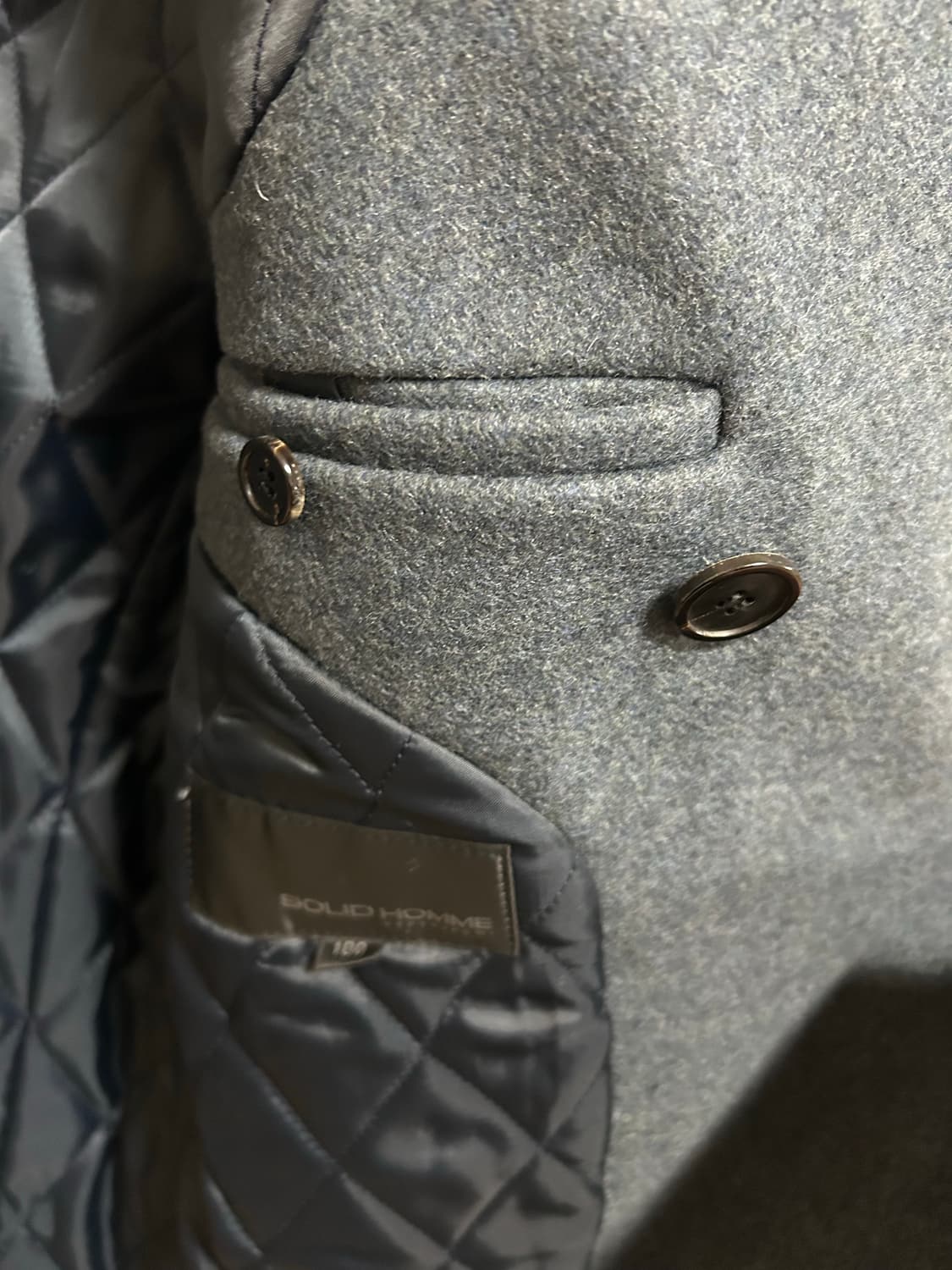 솔리드옴므 소라색 피코트 상품이미지3