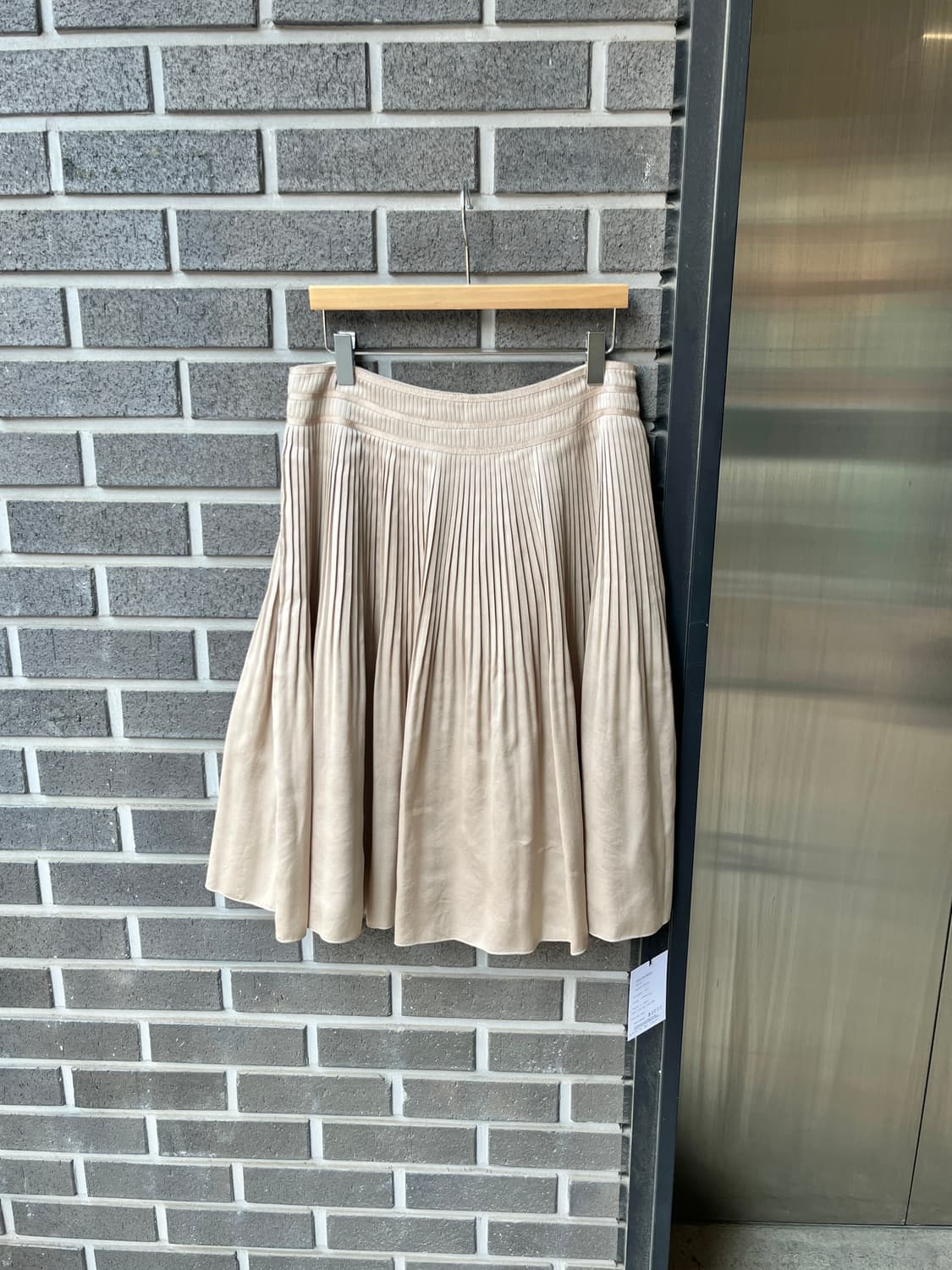 Amaca 플리츠 스커트 베이지 상품이미지4